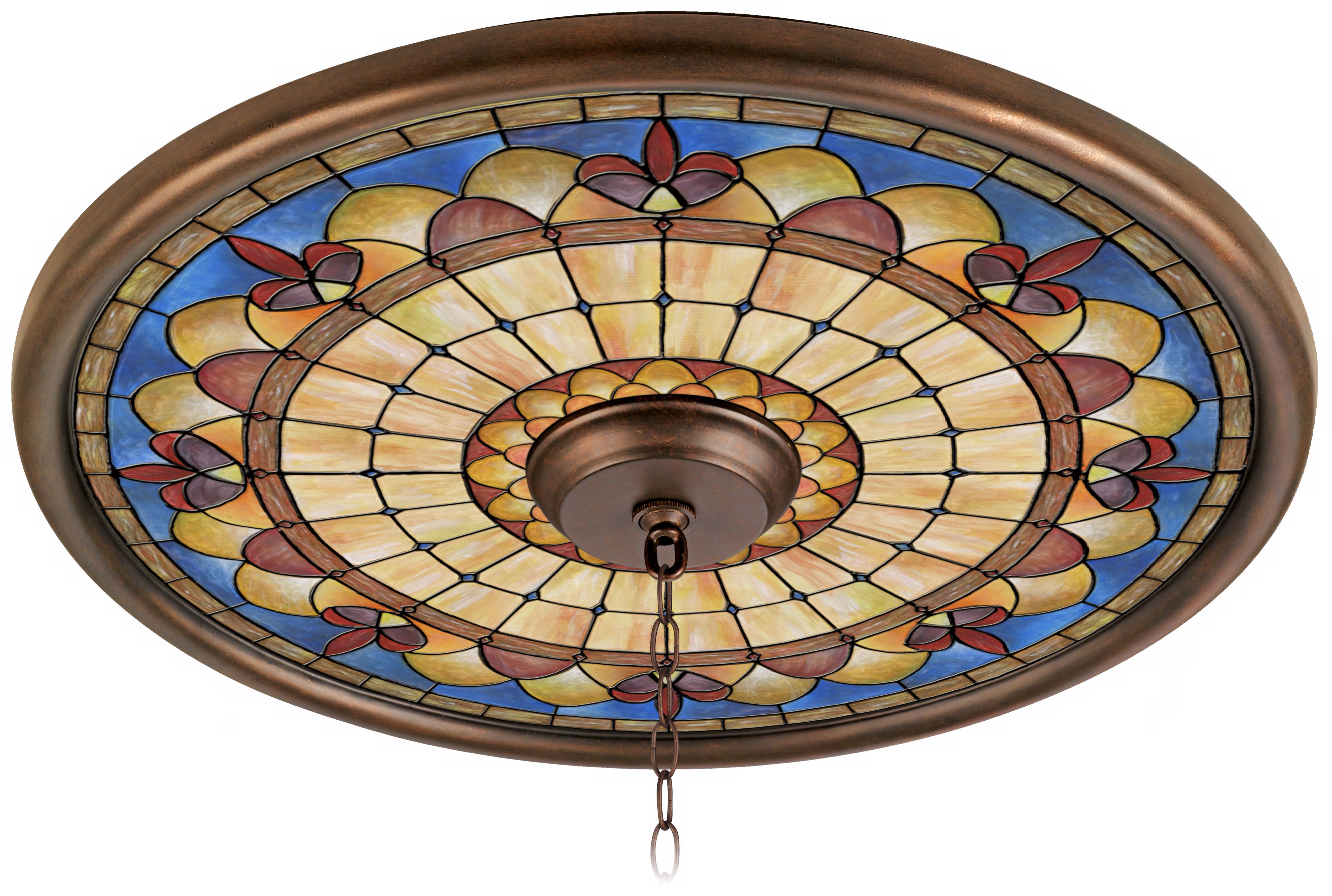 Tiffany Royal 24" Wide Bronze Finish Ceiling Medallion