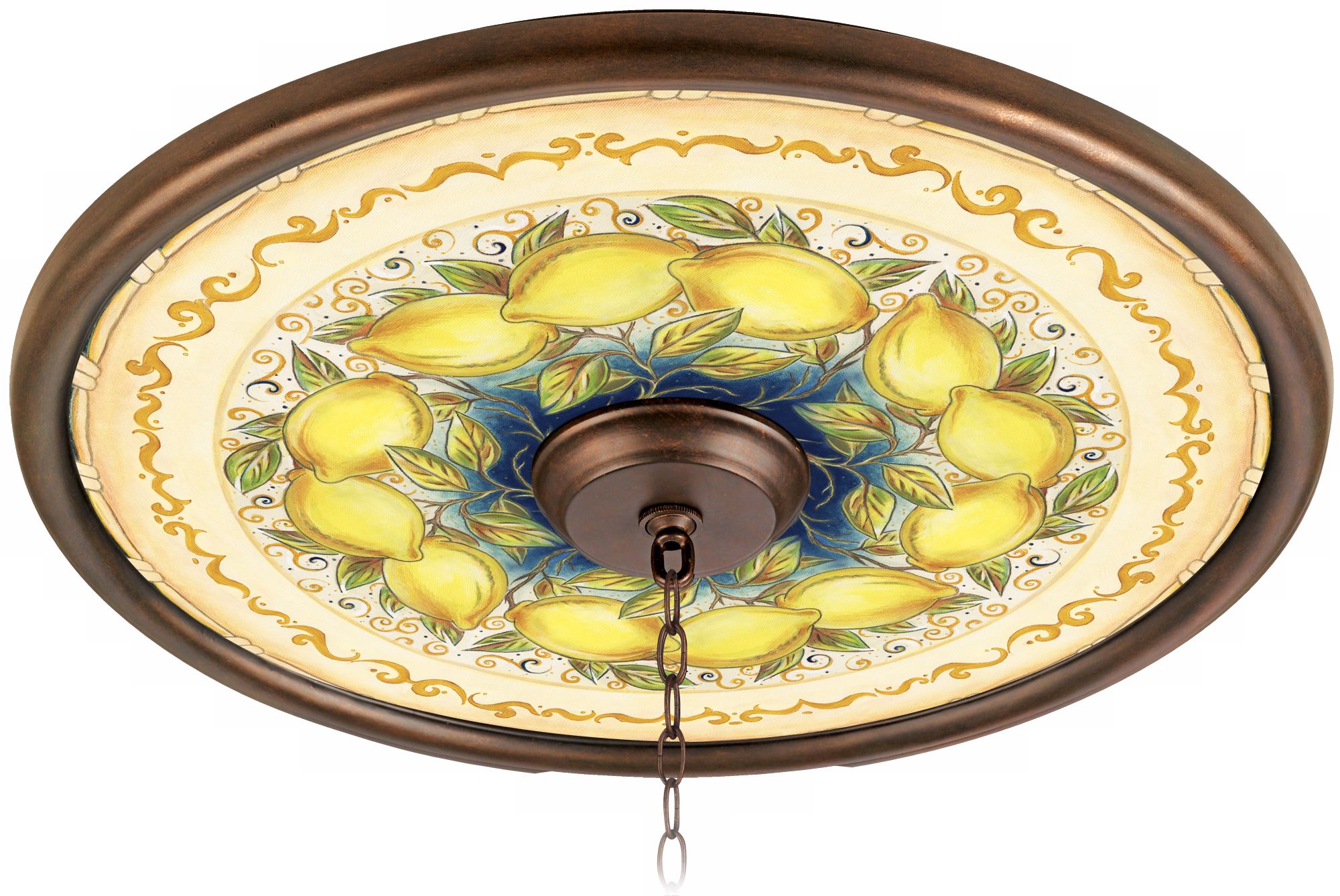 Summer Lemons 24" Giclee Bronze Ceiling Medallion