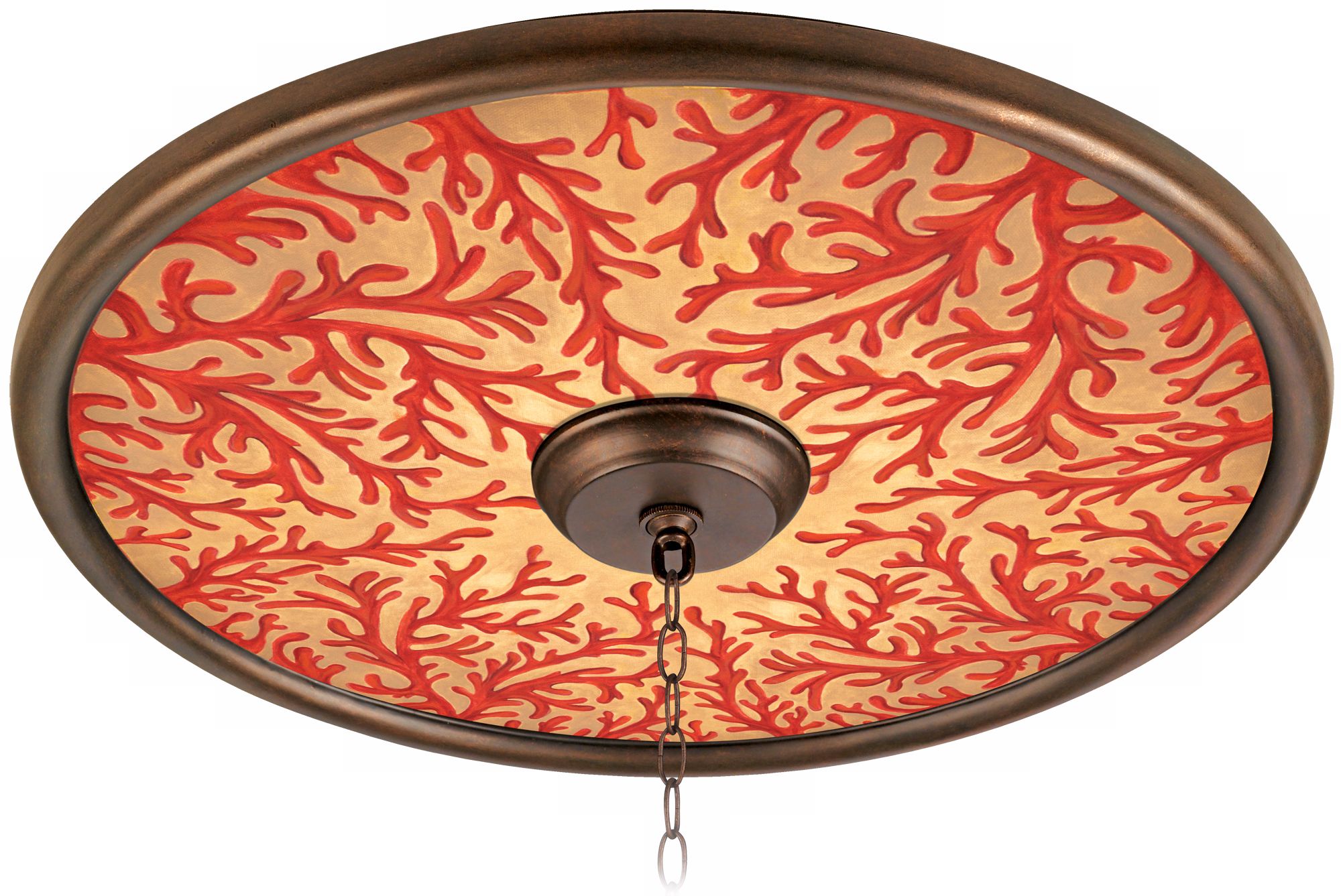 Coral on Gold 24" Wide Bronze Finish Ceiling Medallion