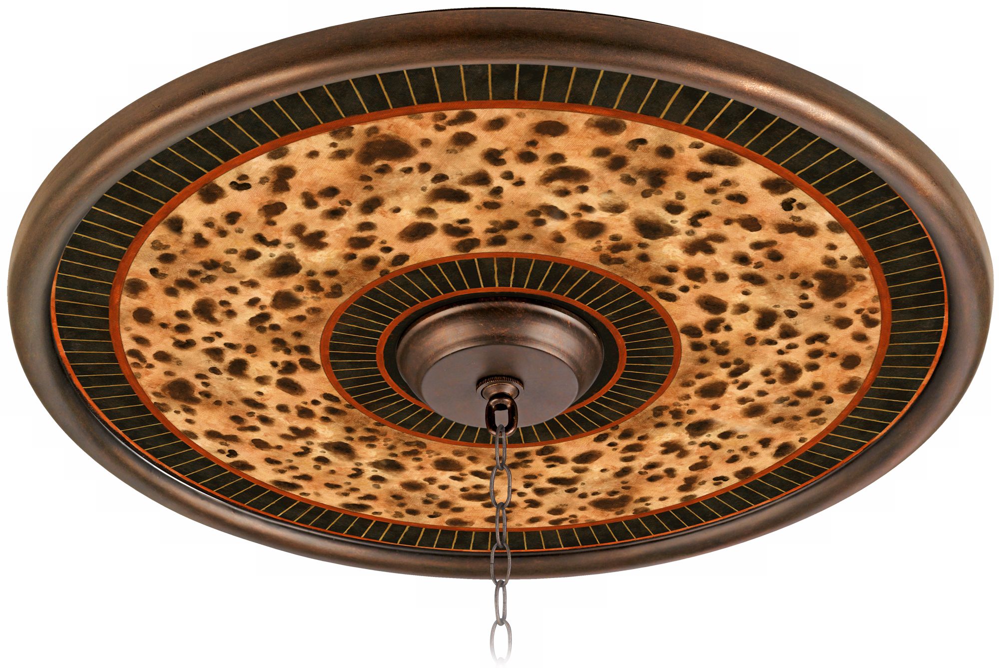 Cheetah with Trim 24" Wide Bronze Finish Ceiling Medallion