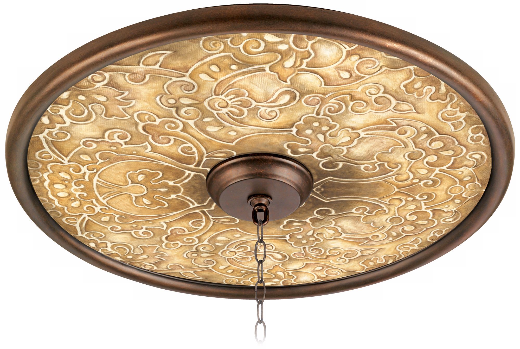 Orleans Scroll 24" Wide Bronze Finish Ceiling Medallion