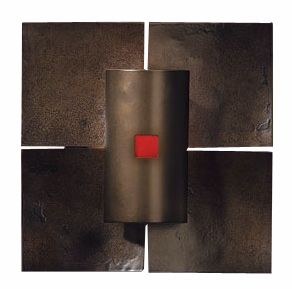 Hubbardton Forge Mosaic Dark Smoke 10" High Wall Sconce