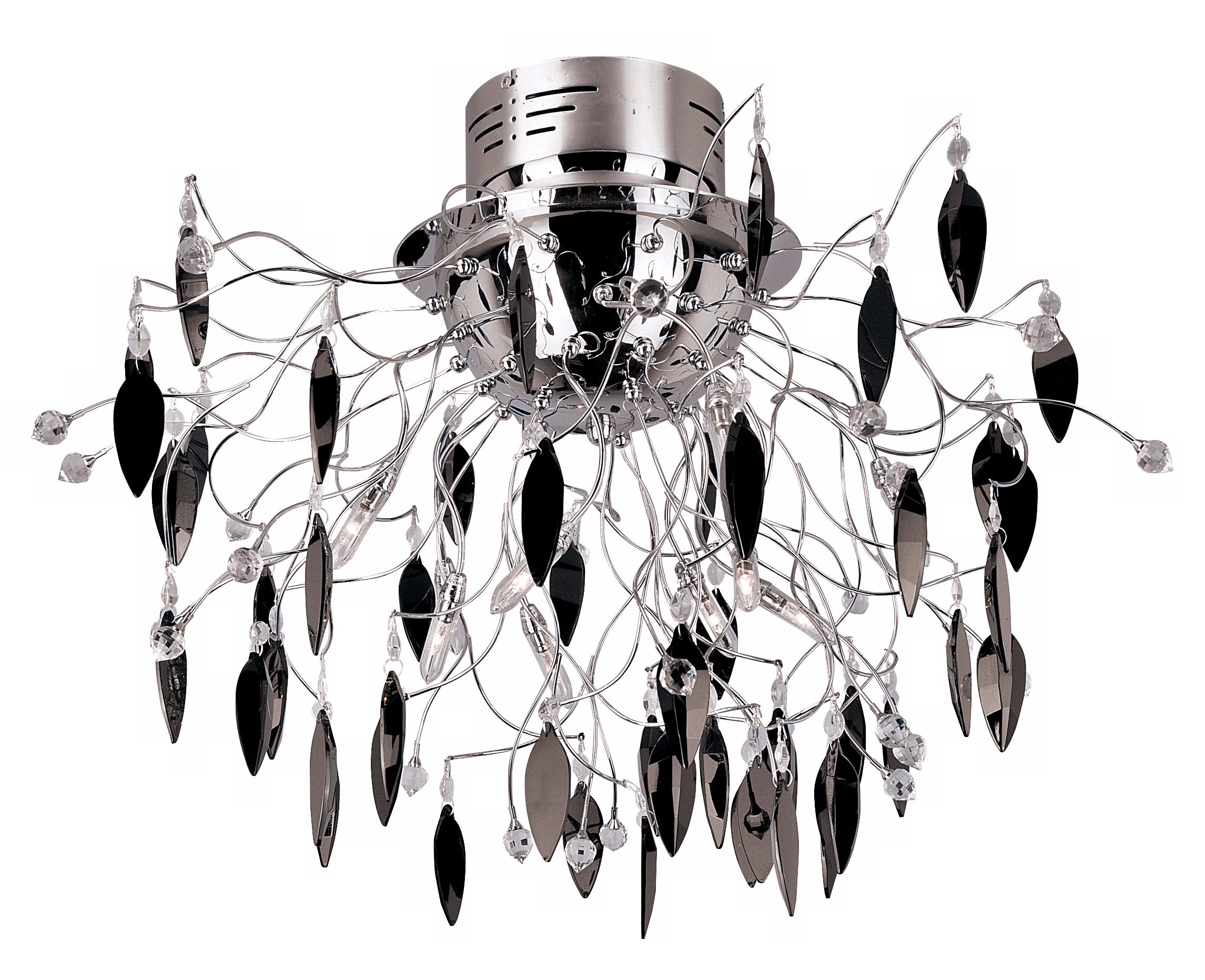 Hadano Collection Black Crystal 27 3/4" Wide Ceiling Light