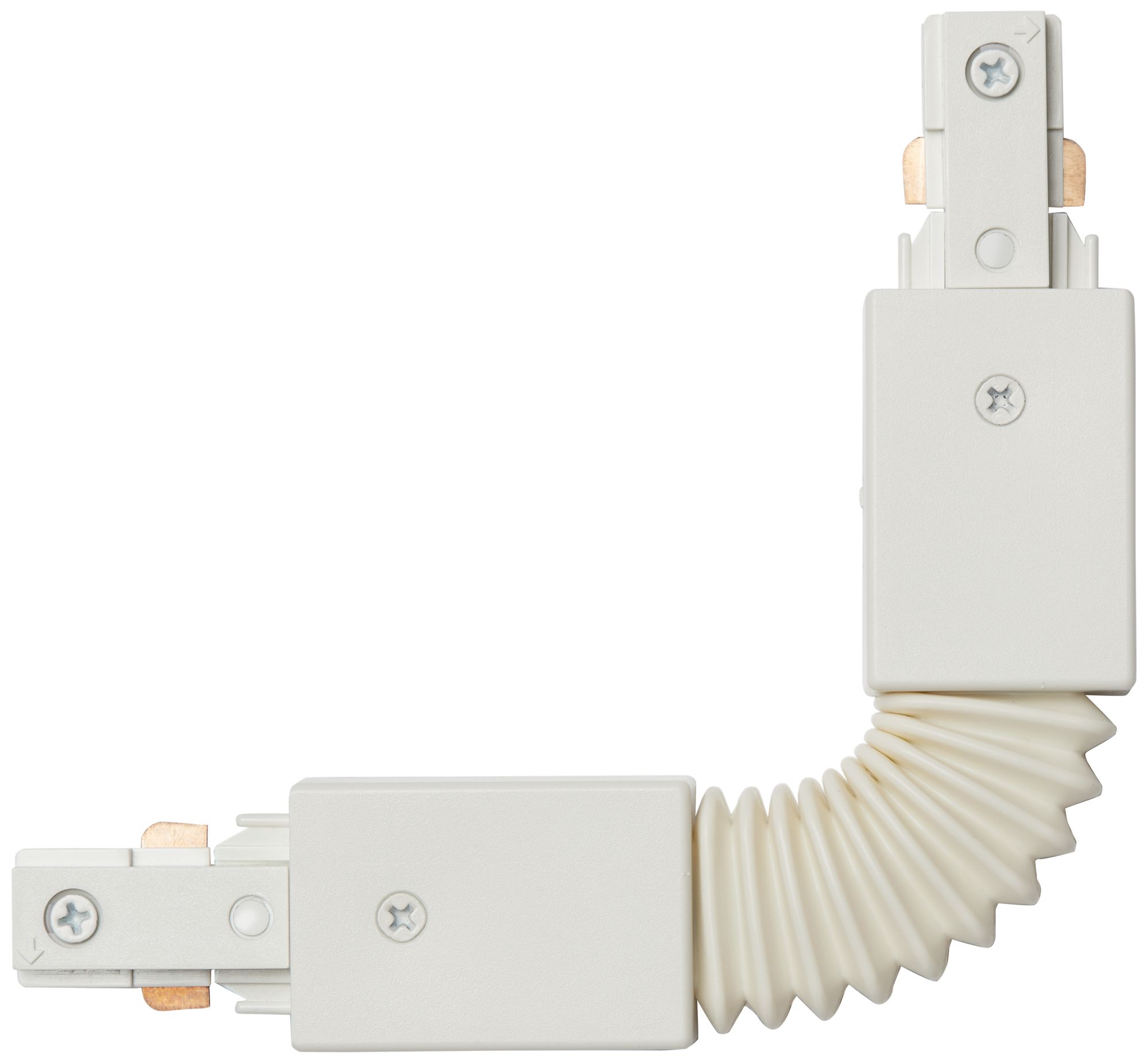 Juno White Finish Accordion Adjustable Track Joiner