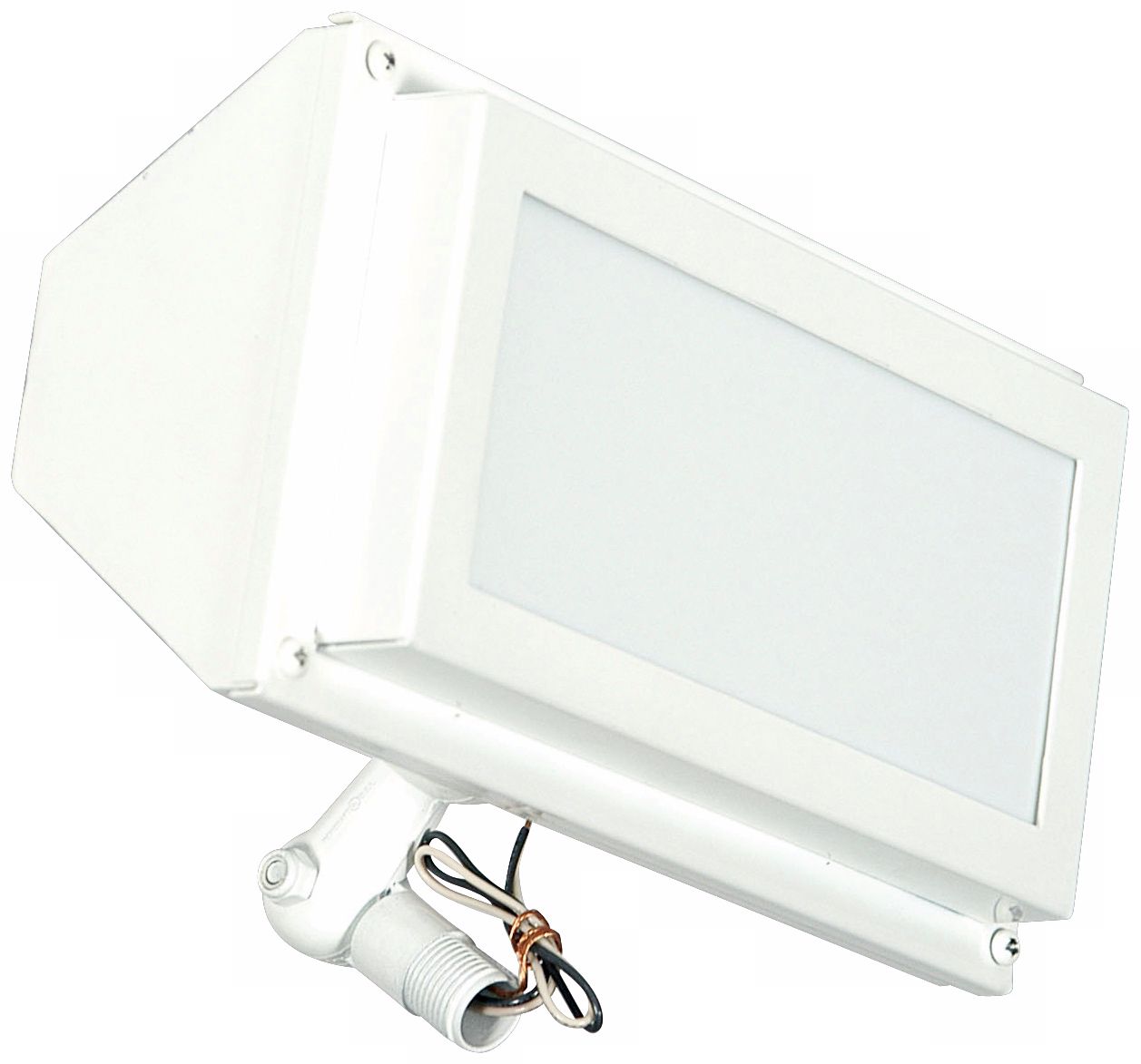White Finish 10 1/8" Wide Flood Light