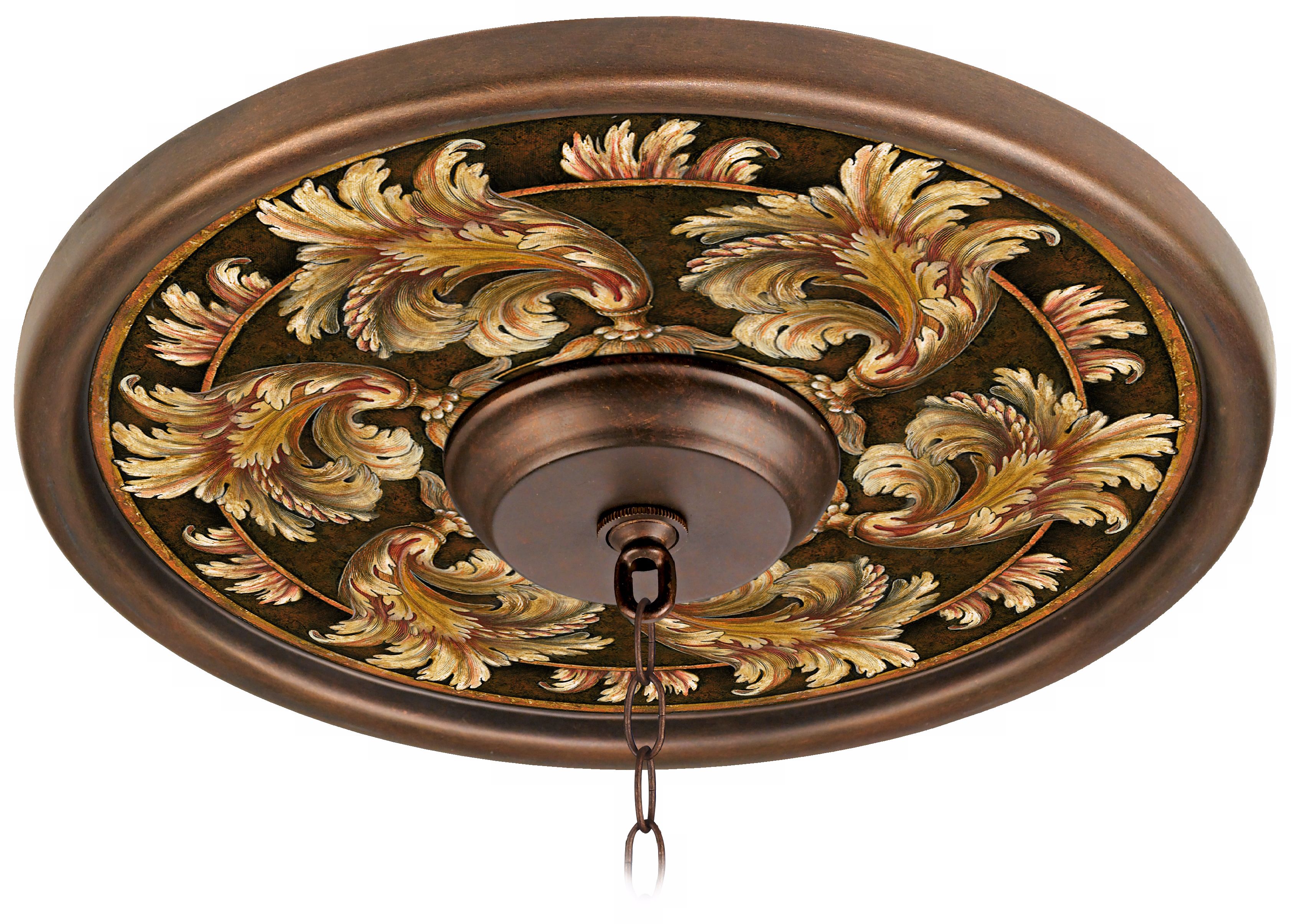 Corinthian Jewel 16" Wide Bronze Finish Ceiling Medallion