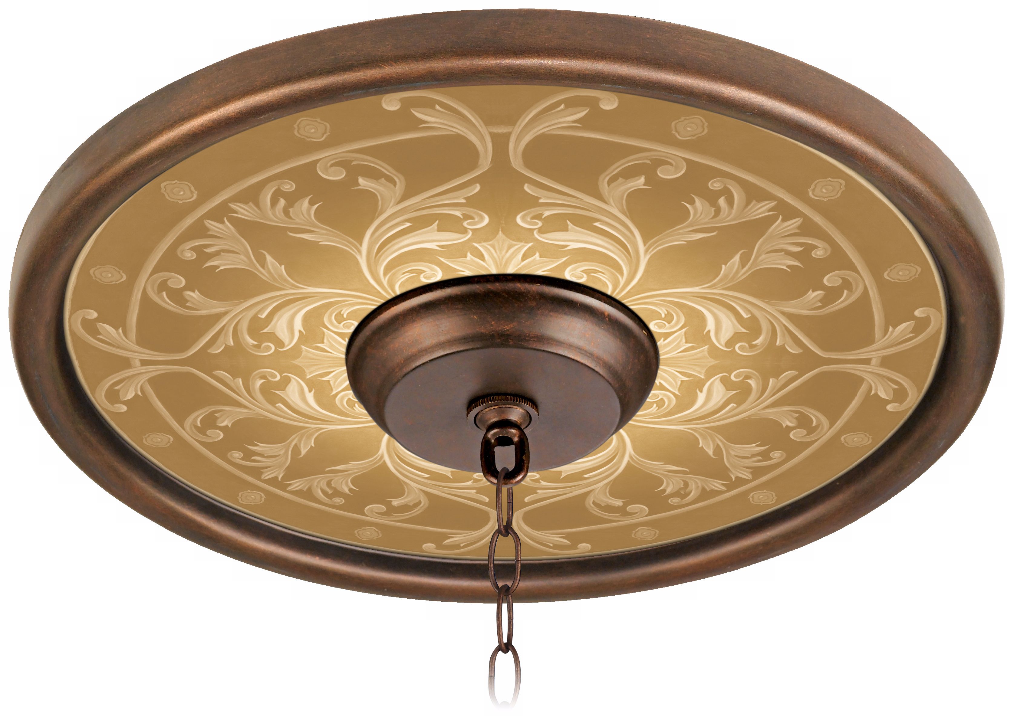 Tracery Spice 16" Wide Bronze Finish Ceiling Medallion