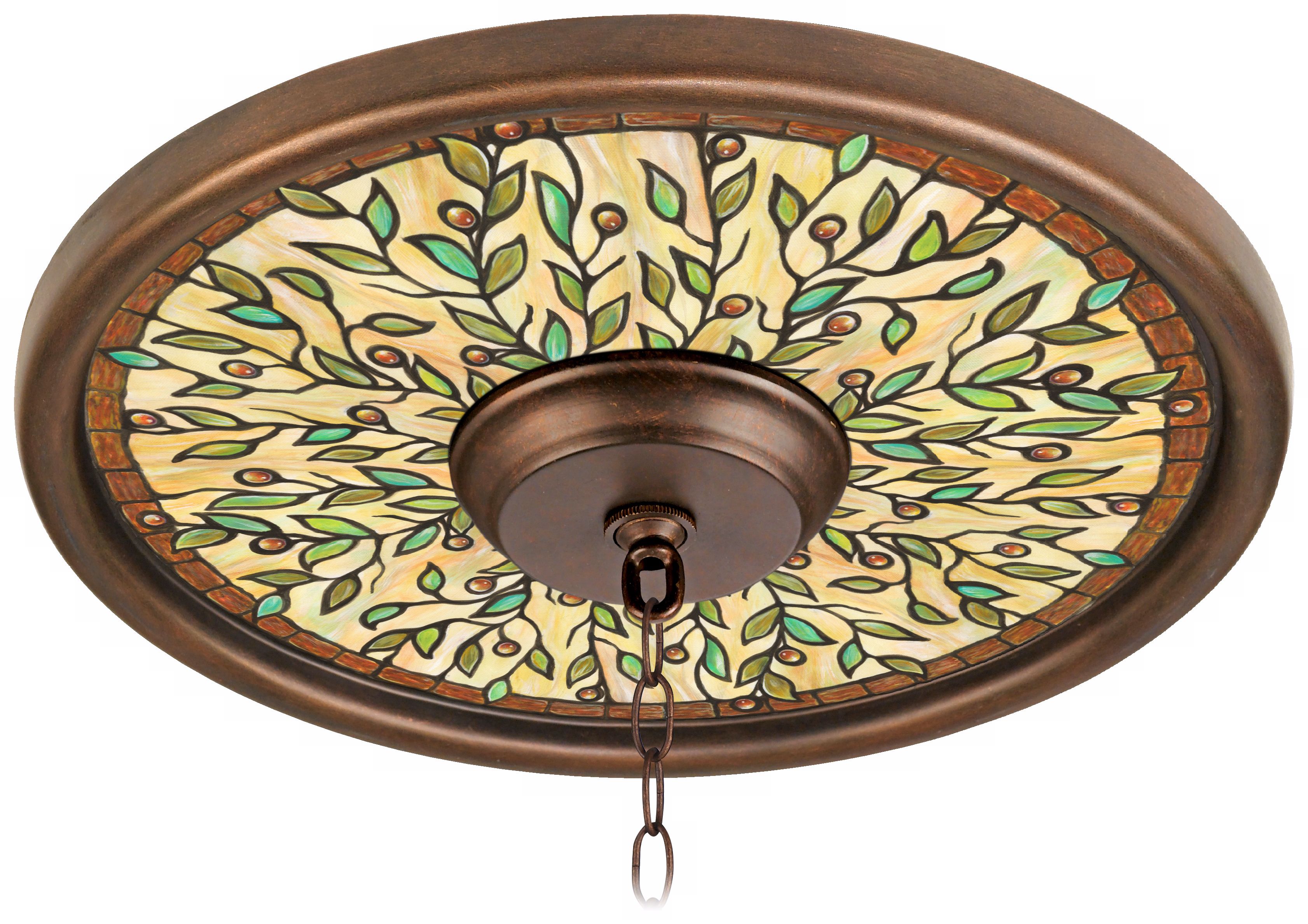 Olive Dance 16" Wide Bronze Finish Ceiling Medallion