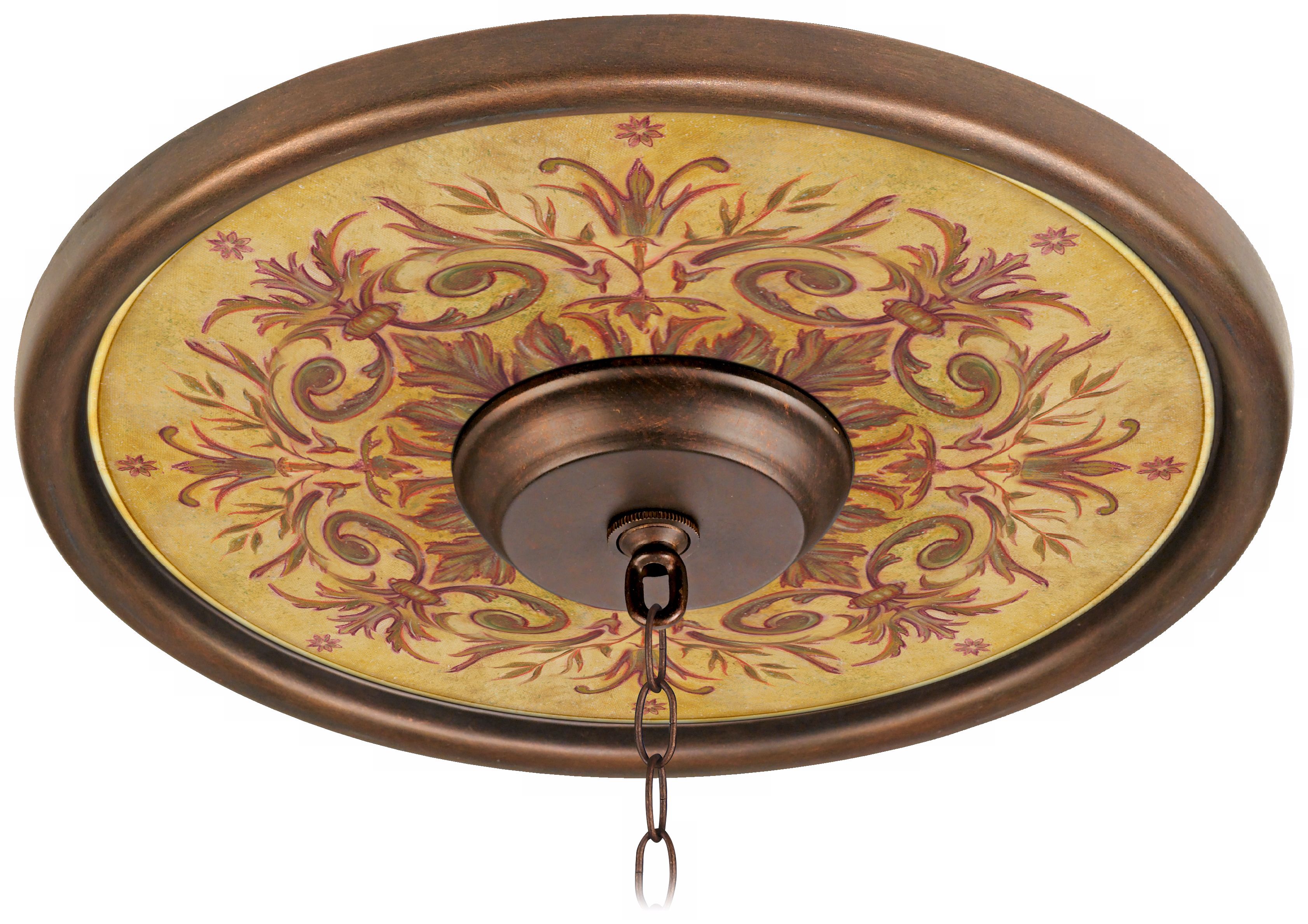 Tuscan Wine 16" Wide Bronze Finish Ceiling Medallion