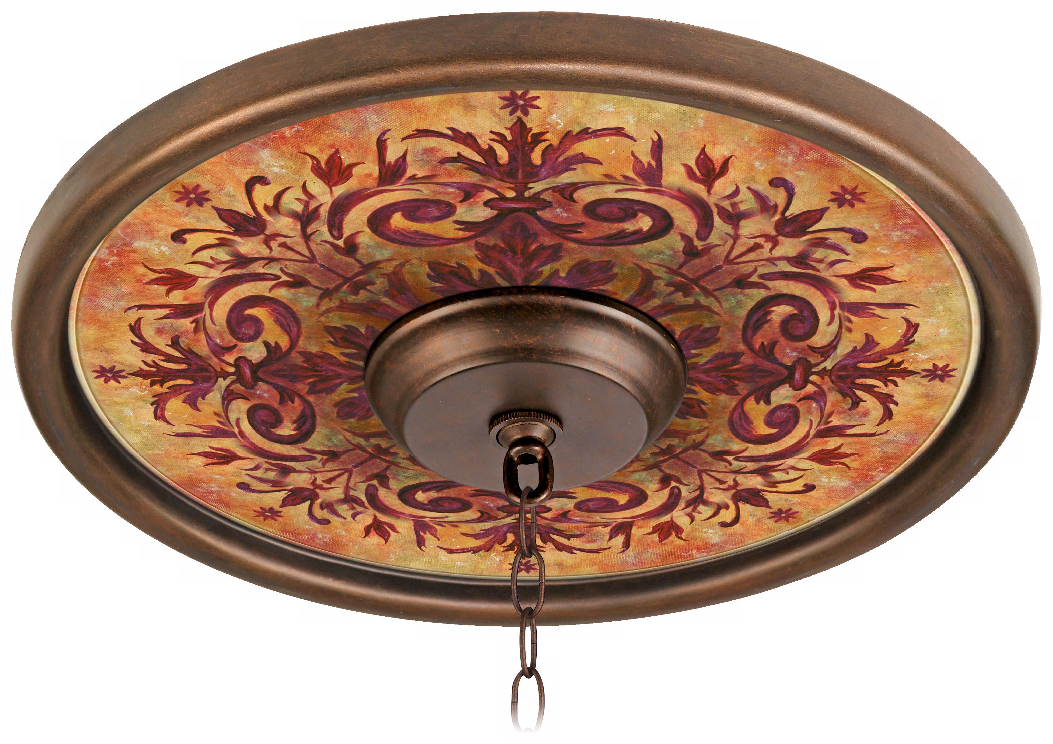 Tuscan Fire 16" Wide Bronze Finish Ceiling Medallion