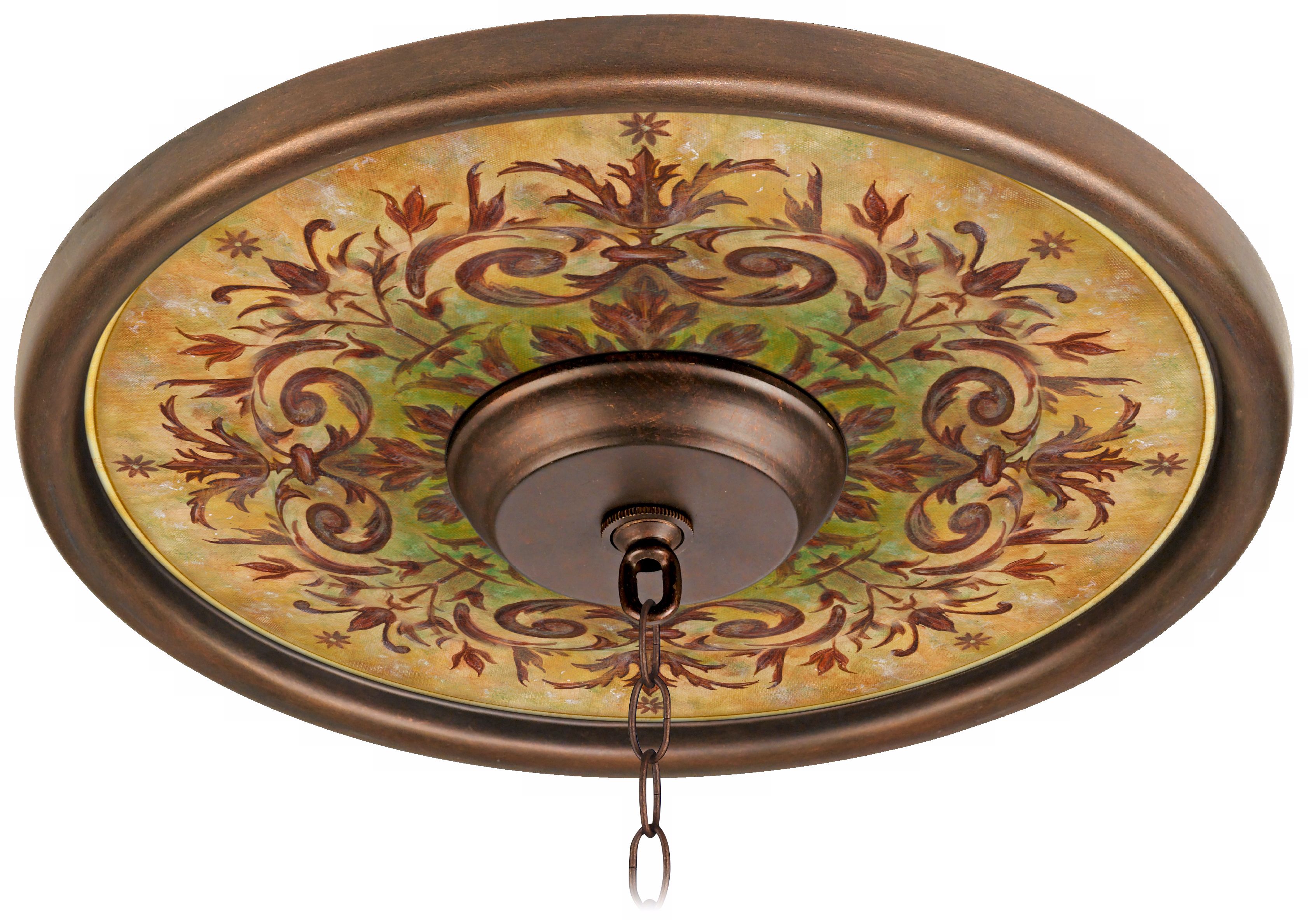 Tuscan Basil 16" Wide Bronze Finish Ceiling Medallion