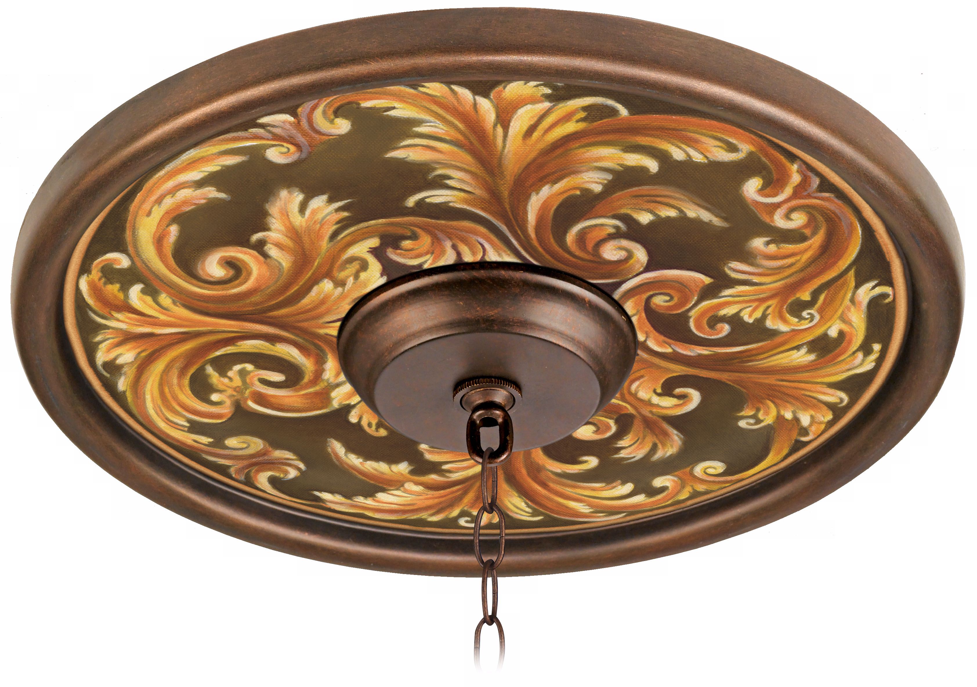 Acanthus Regal 16" Wide Bronze Finish Ceiling Medallion