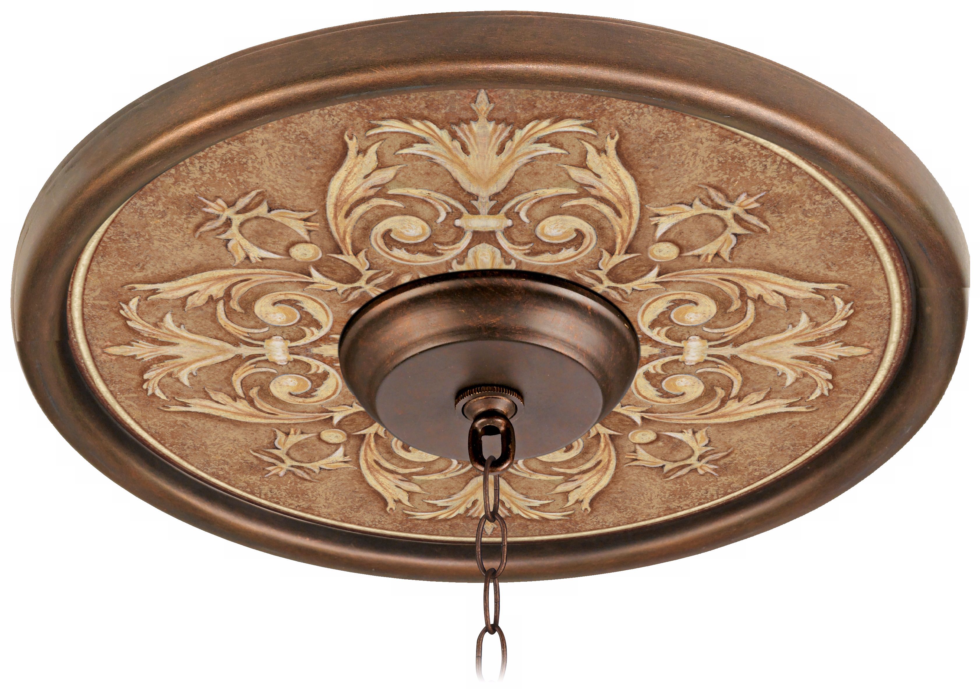 Antiquity Clay 16" Wide Bronze Finish Ceiling Medallion