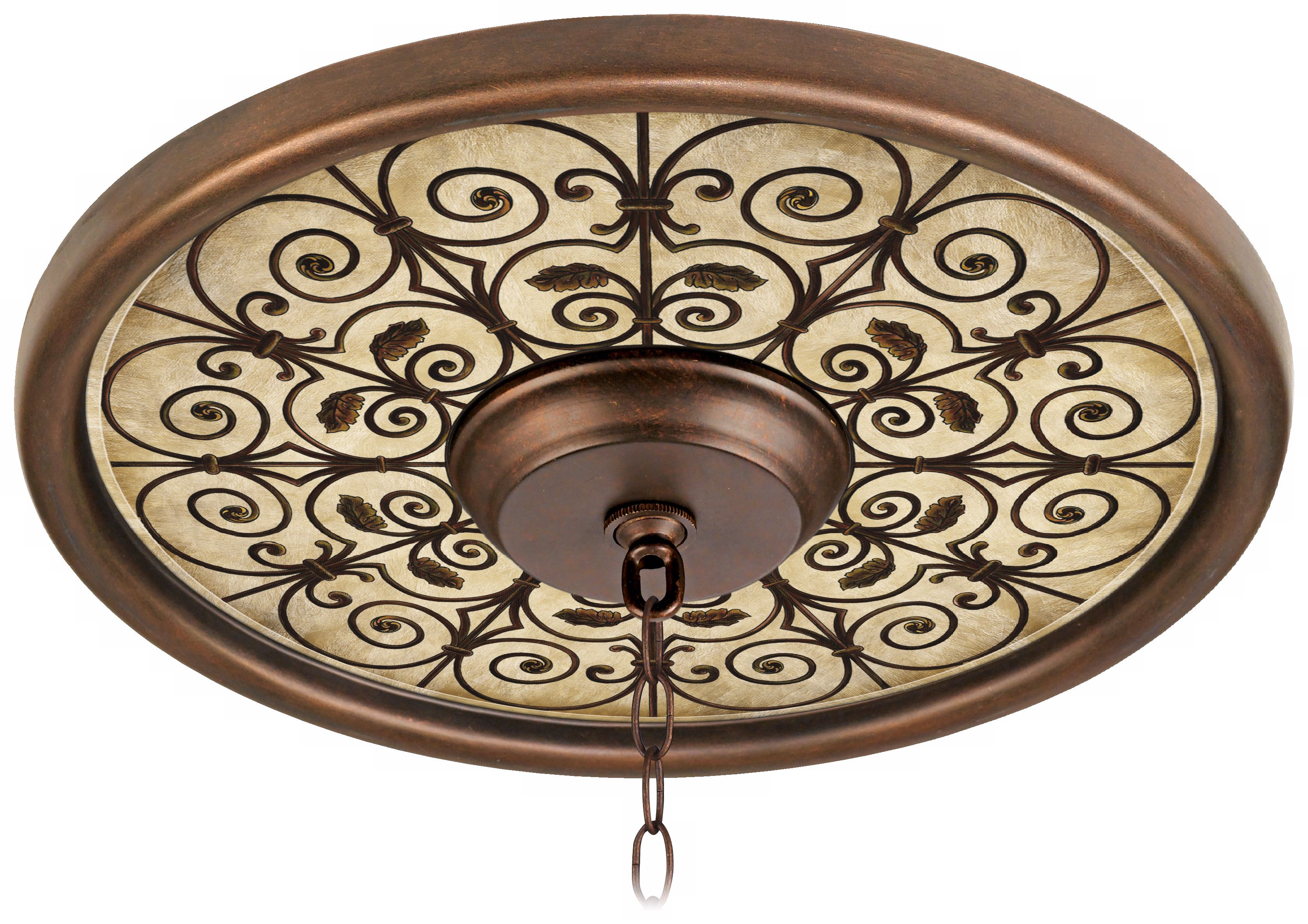 Madrid Clay 16" Wide Bronze Finish Ceiling Medallion