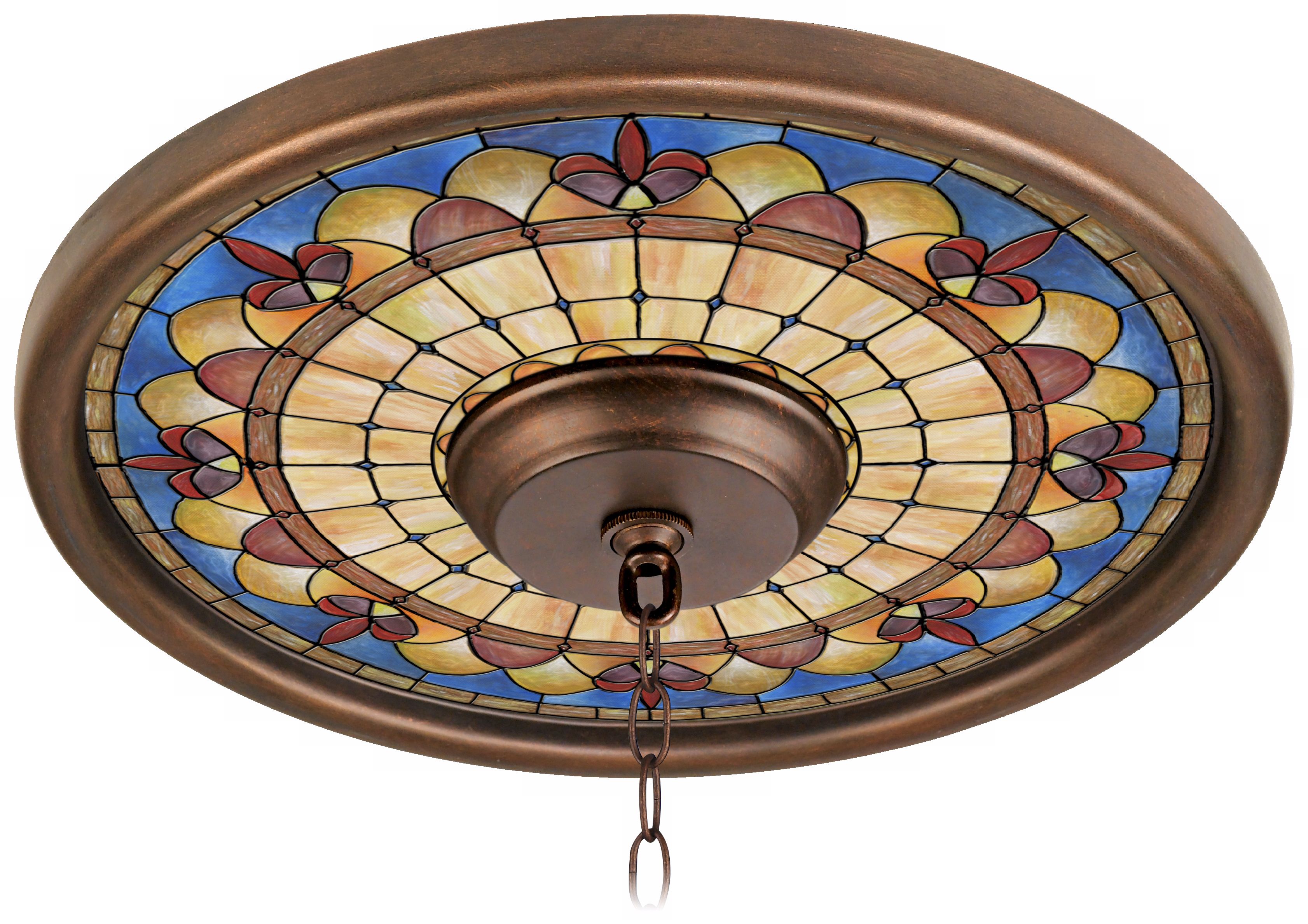 Tiffany Royal 16" Wide Bronze Finish Ceiling Medallion
