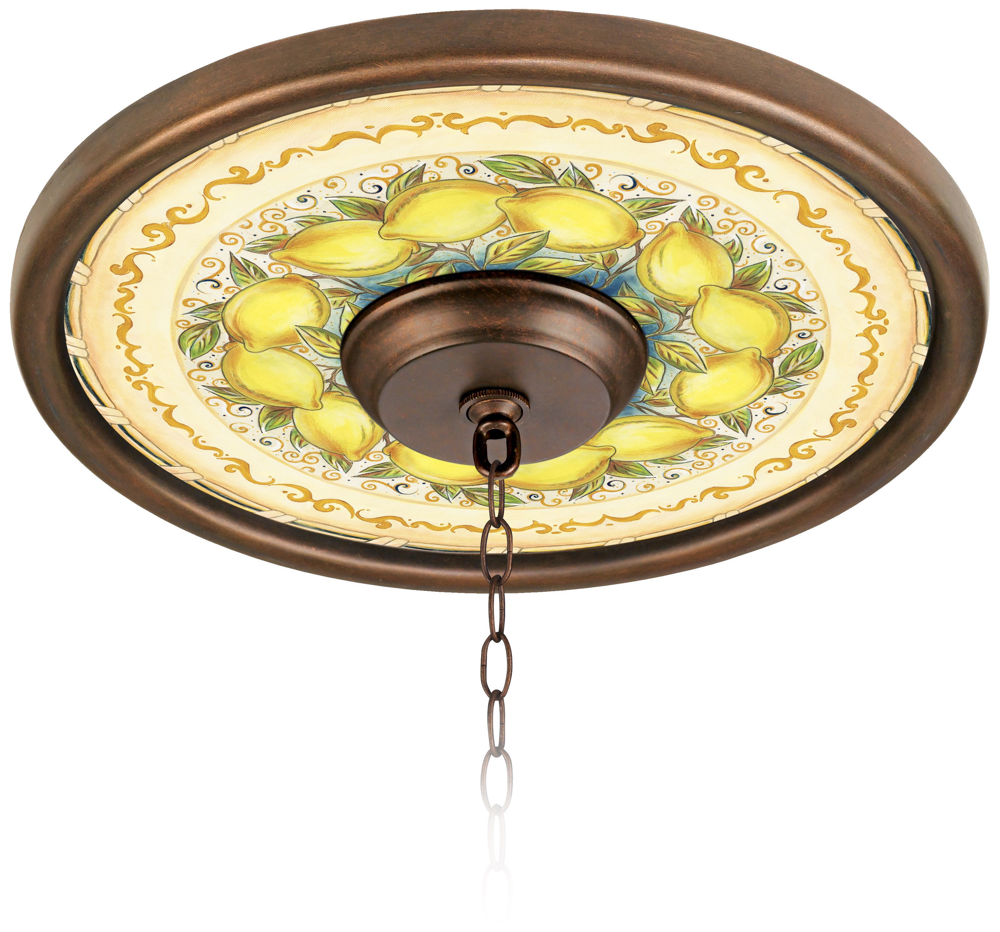 Summer Lemons 16" Wide Bronze Finish Ceiling Medallion