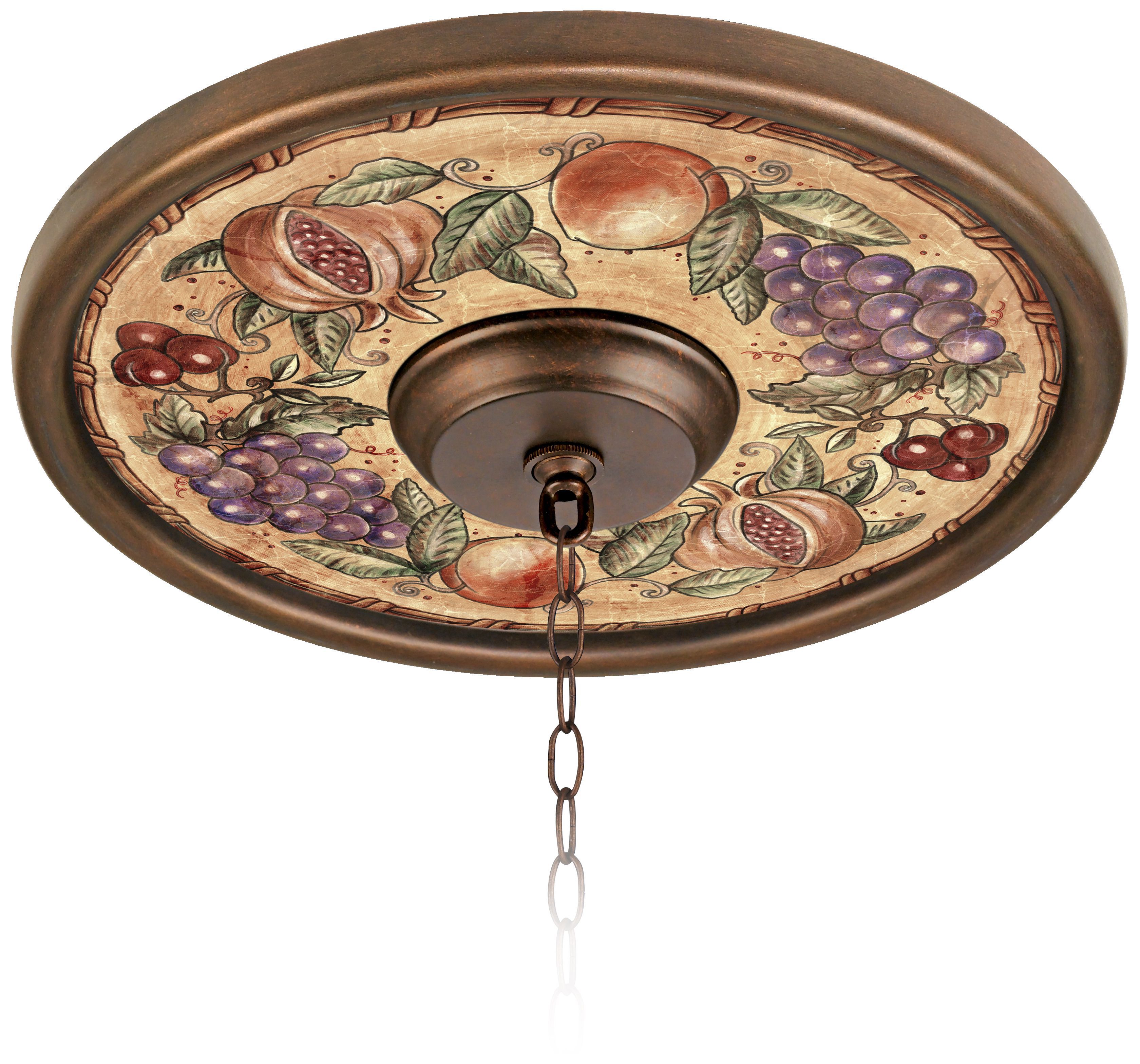 Tuscan Fruit 16" Wide Bronze Finish Ceiling Medallion