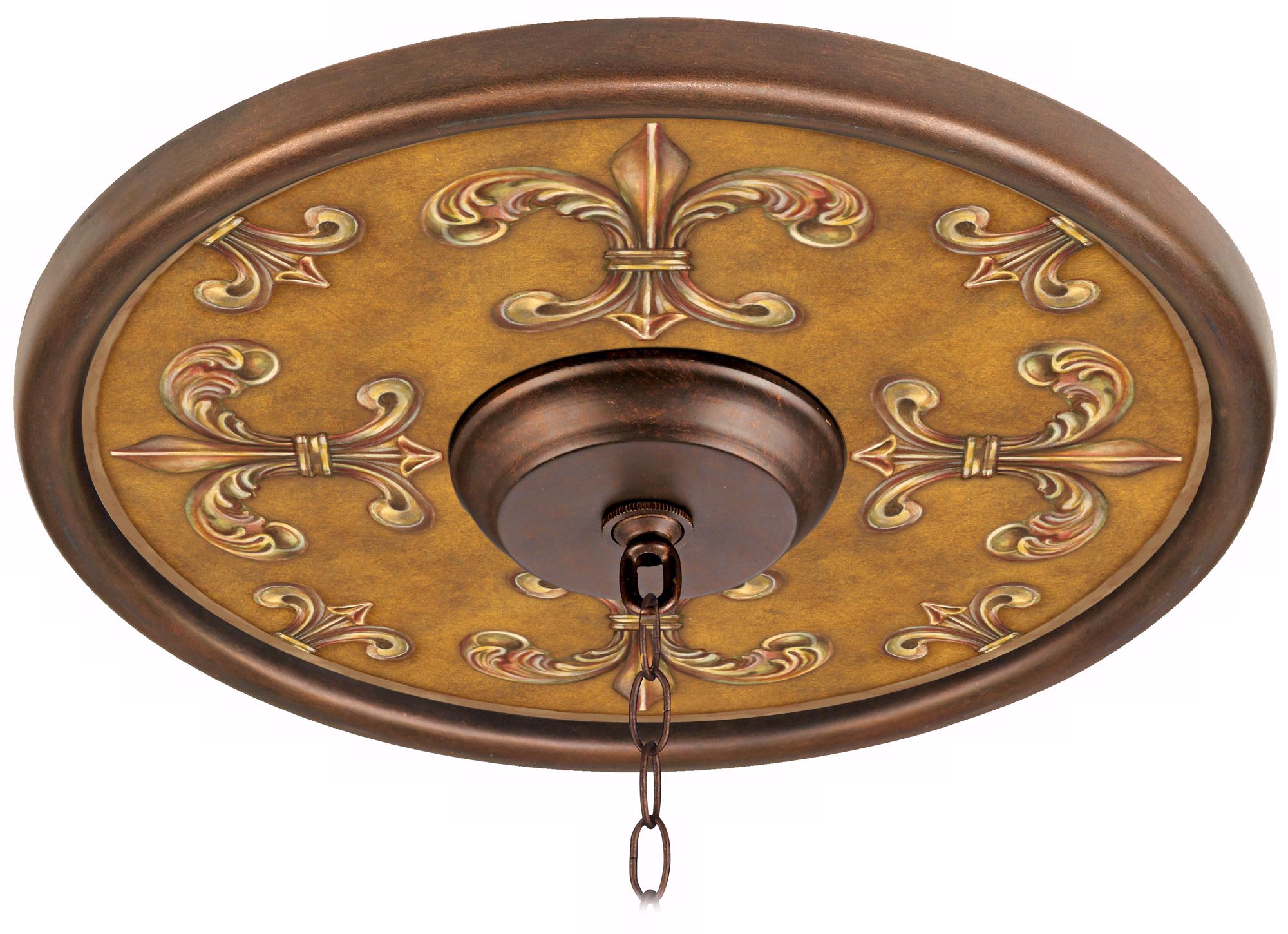 Chias Fleur Giclee 16 Wide Bronze Ceiling Medallion 02975 M4612