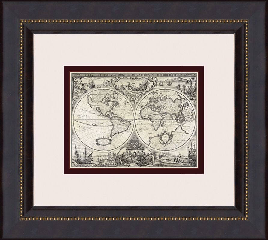Parchment Maps-Mini B 16" High Wall Art