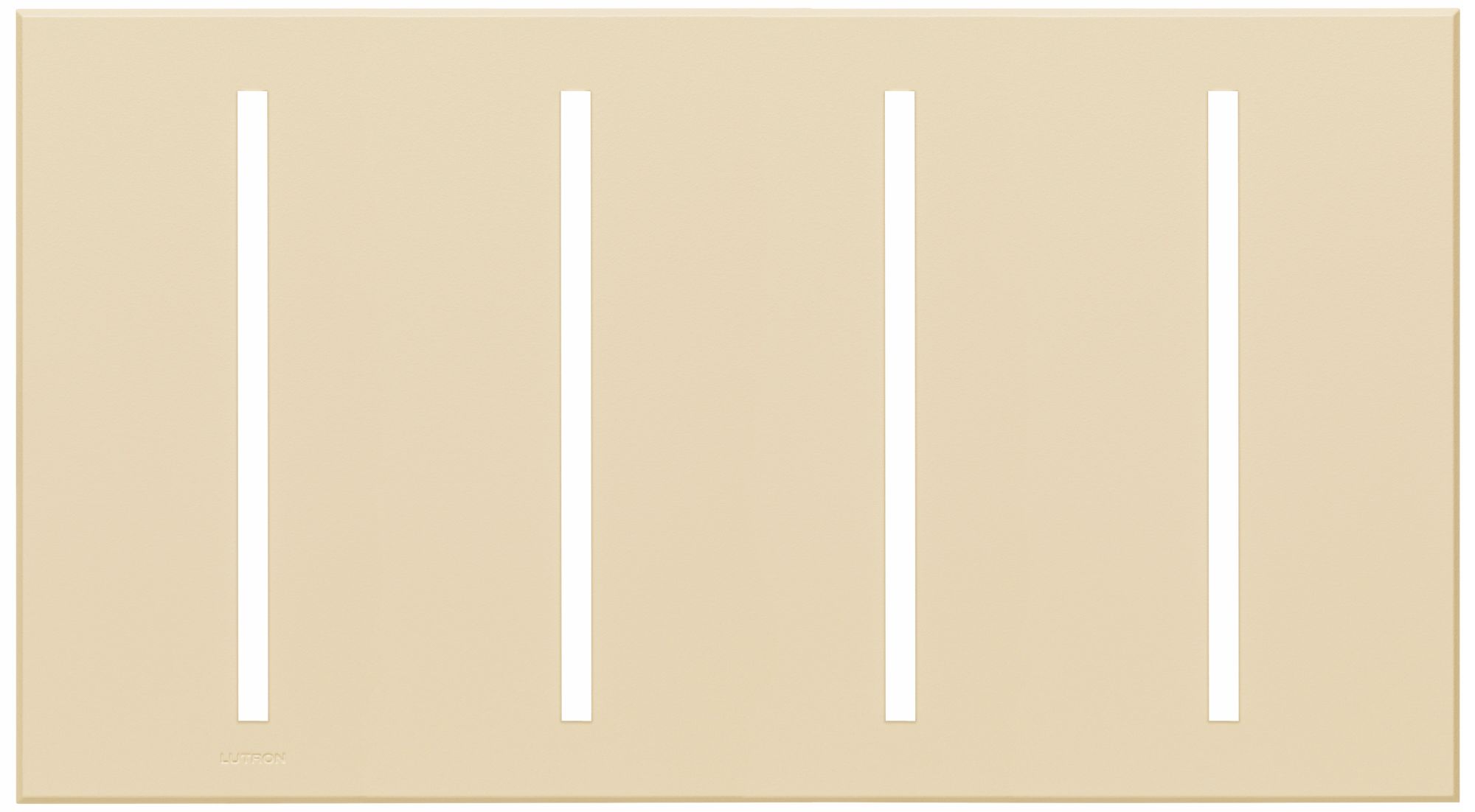 Lutron Vierti Light Almond Four Gang Screwless Faceplate