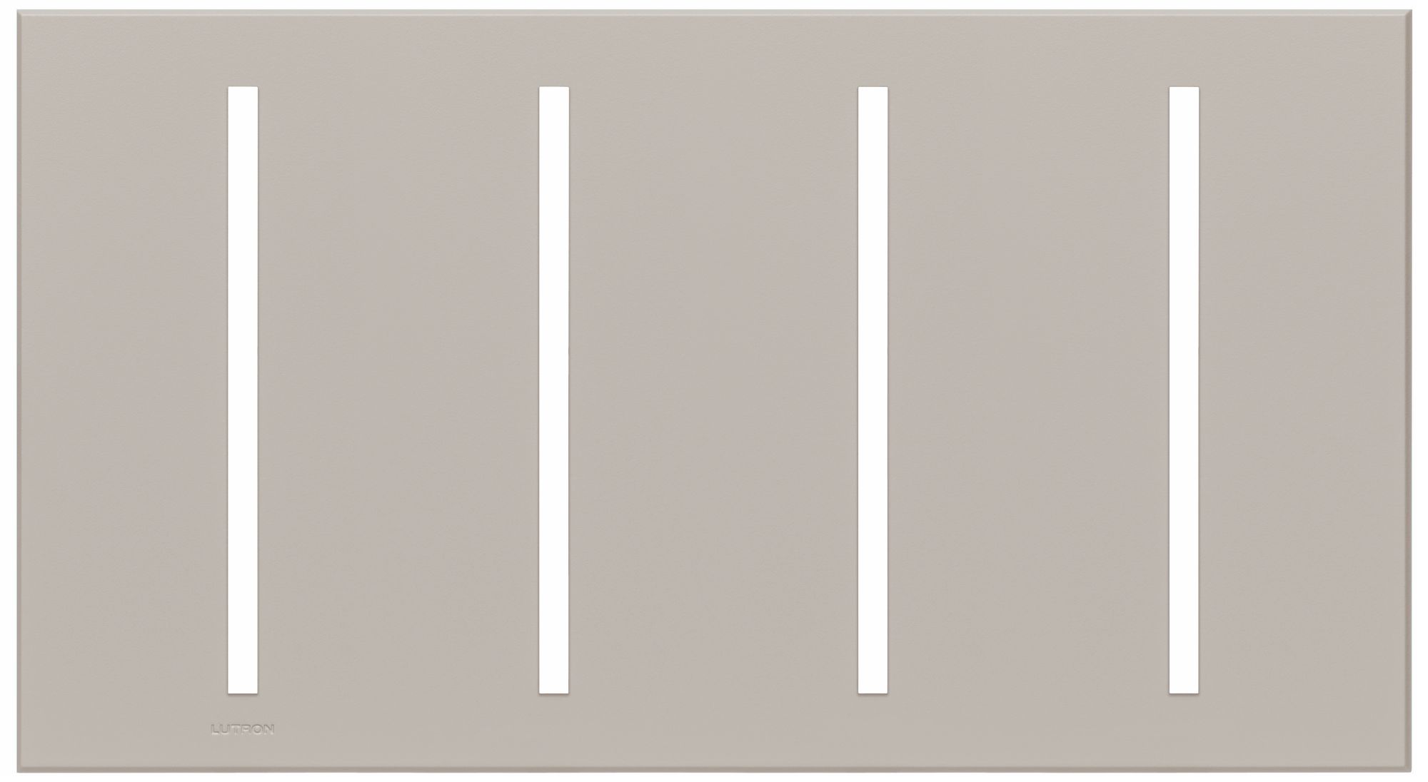 Lutron Vierti Gray Four Gang Screwless Faceplate