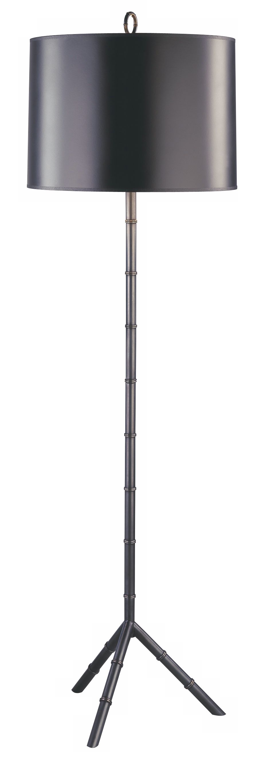 Jonathan Adler Meurice Bronze with Black Shade Floor Lamp