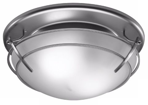 Satin Nickel Ventilation Fan with Light 03728