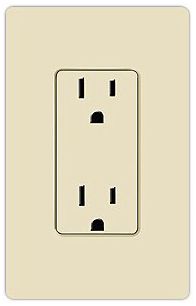 Lutron Light Almond Claro Receptacle