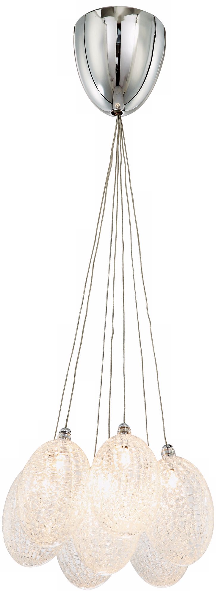 Honeycomb Balloon Glass 7 Light Pendant Chandelier