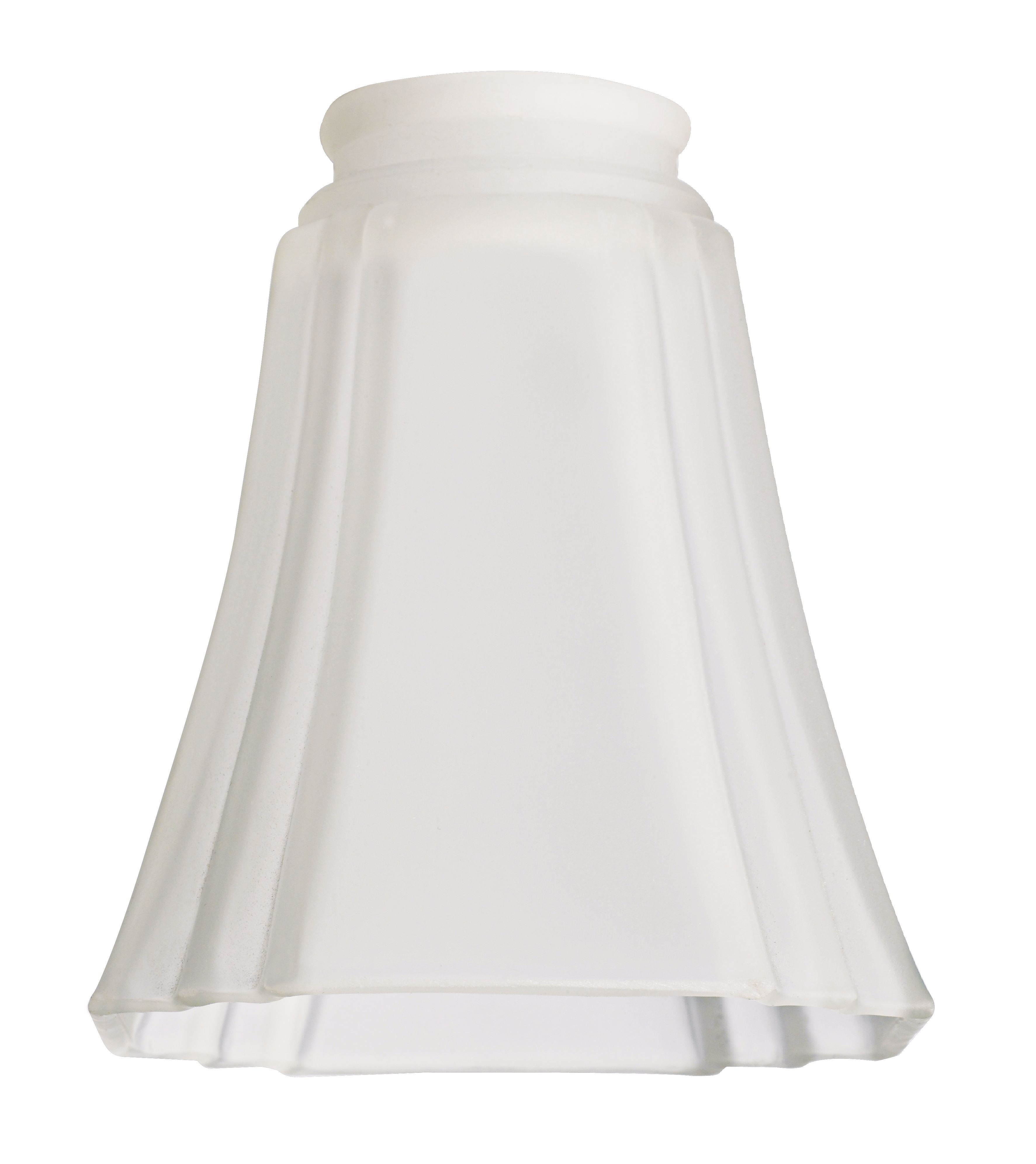 2 1/4" Fitter Set of 4 Frosted Square Deco Glass Shades