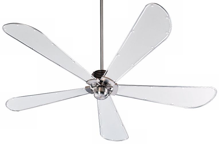 72" Quorum Dragonfly Collection Nickel Finish Ceiling Fan