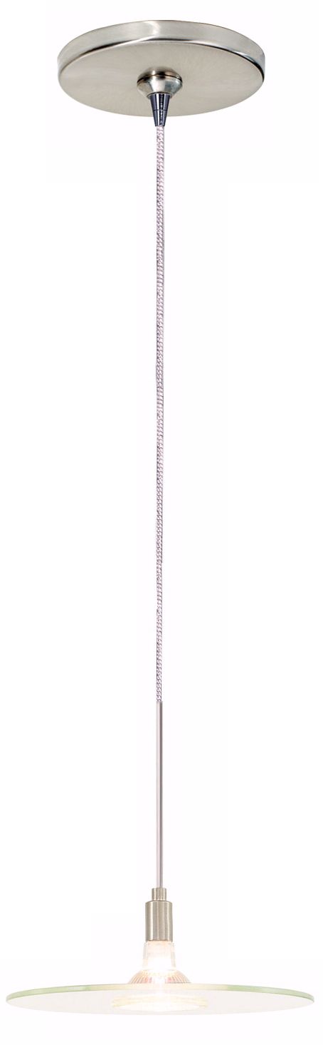 Biz Clear Glass Satin Nickel Tech Lighting Mini Pendant