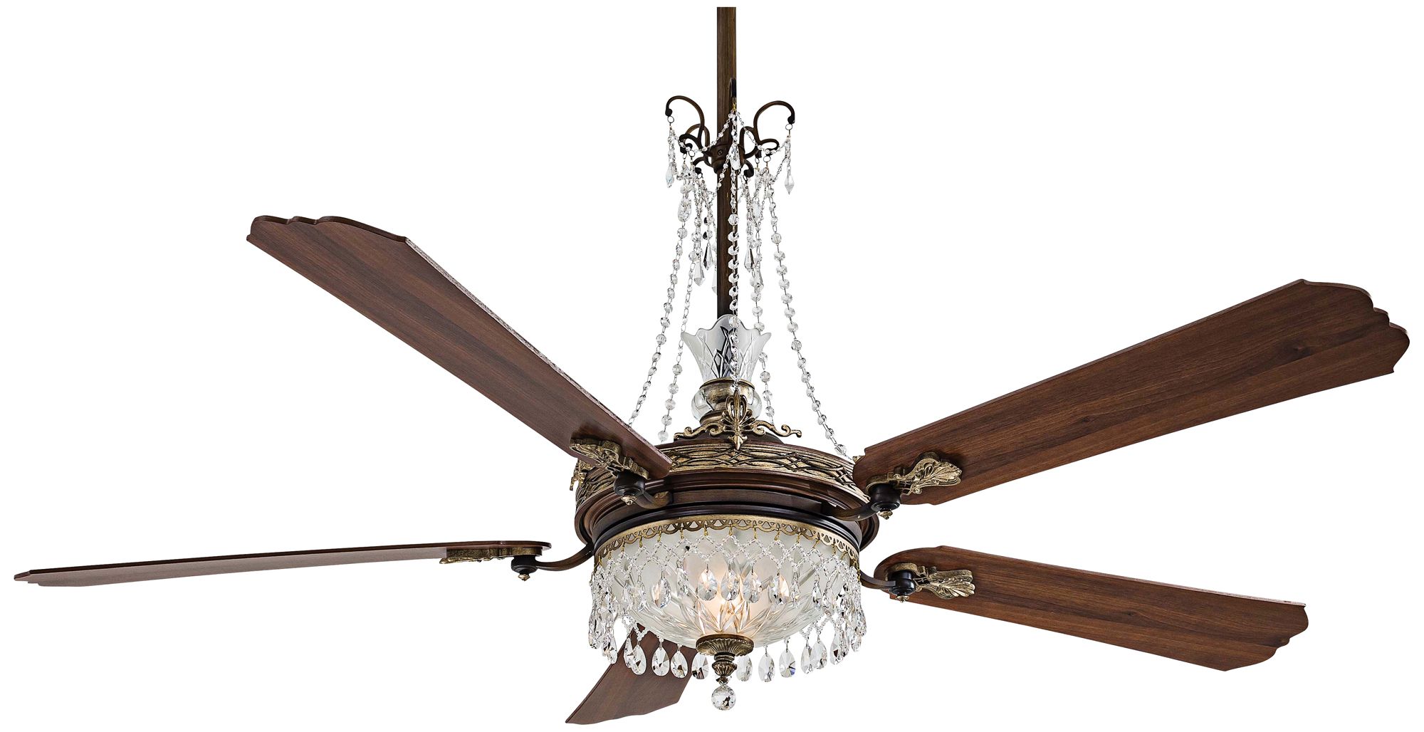 68" Cristafano Belcaro Walnut Ceiling Fan