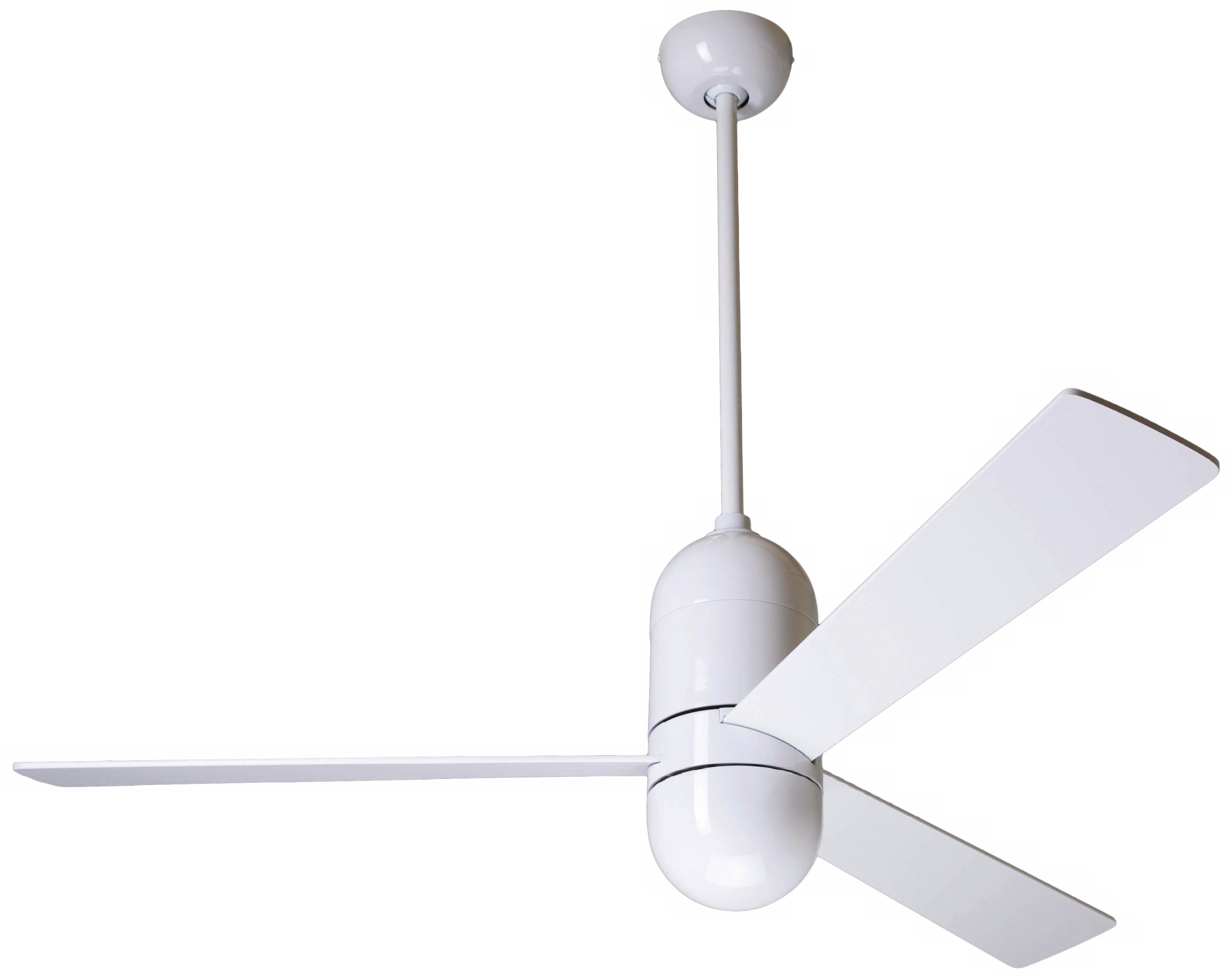 52" Modern Fan Cirrus Gloss White Ceiling Fan