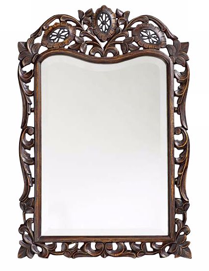 Floral Open Work Wall Mirror