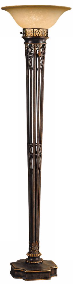 Murray Feiss Opera Gold Torchiere Floor Lamp
