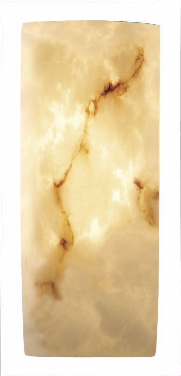 Faux Alabaster Rectangle Wall Sconce