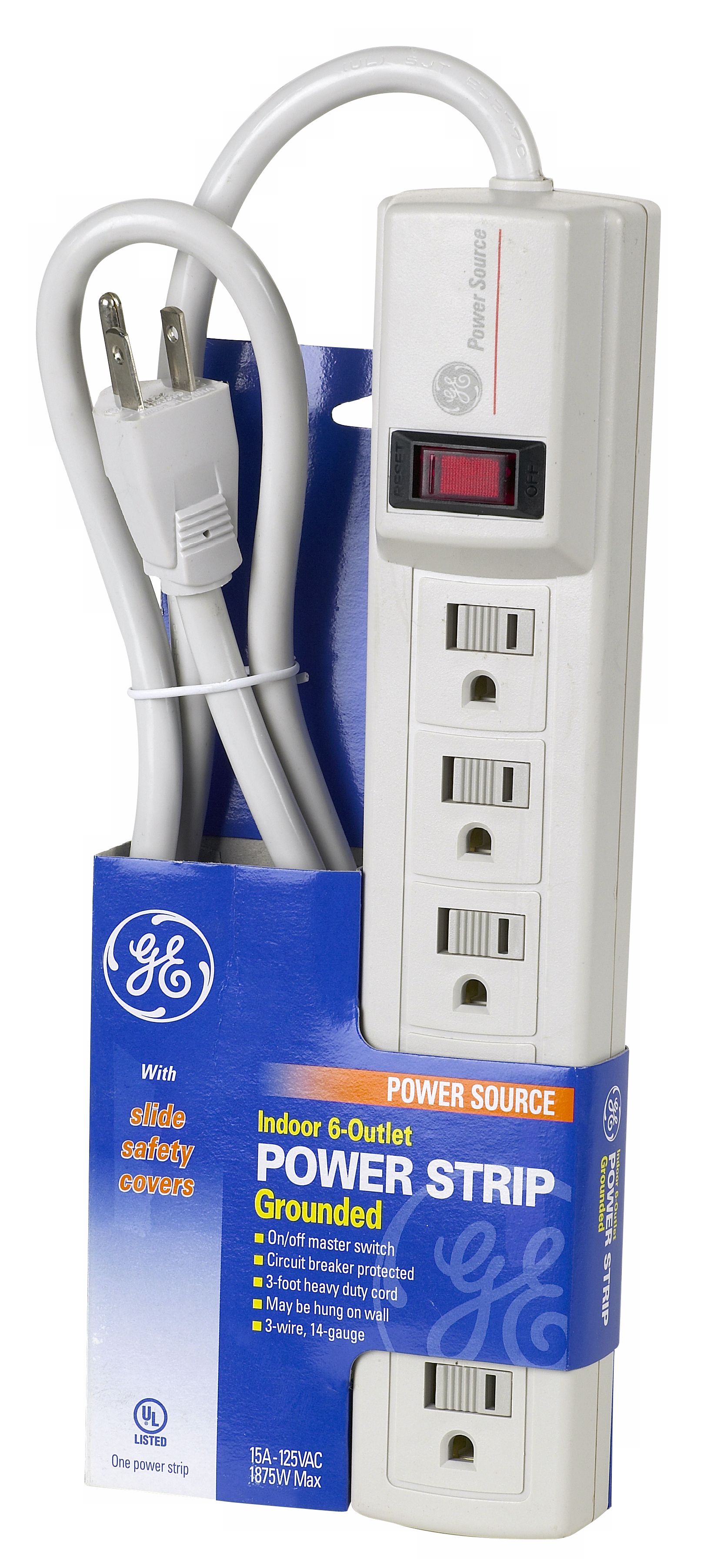 Indoor 6-Outlet Grounded Power Strip