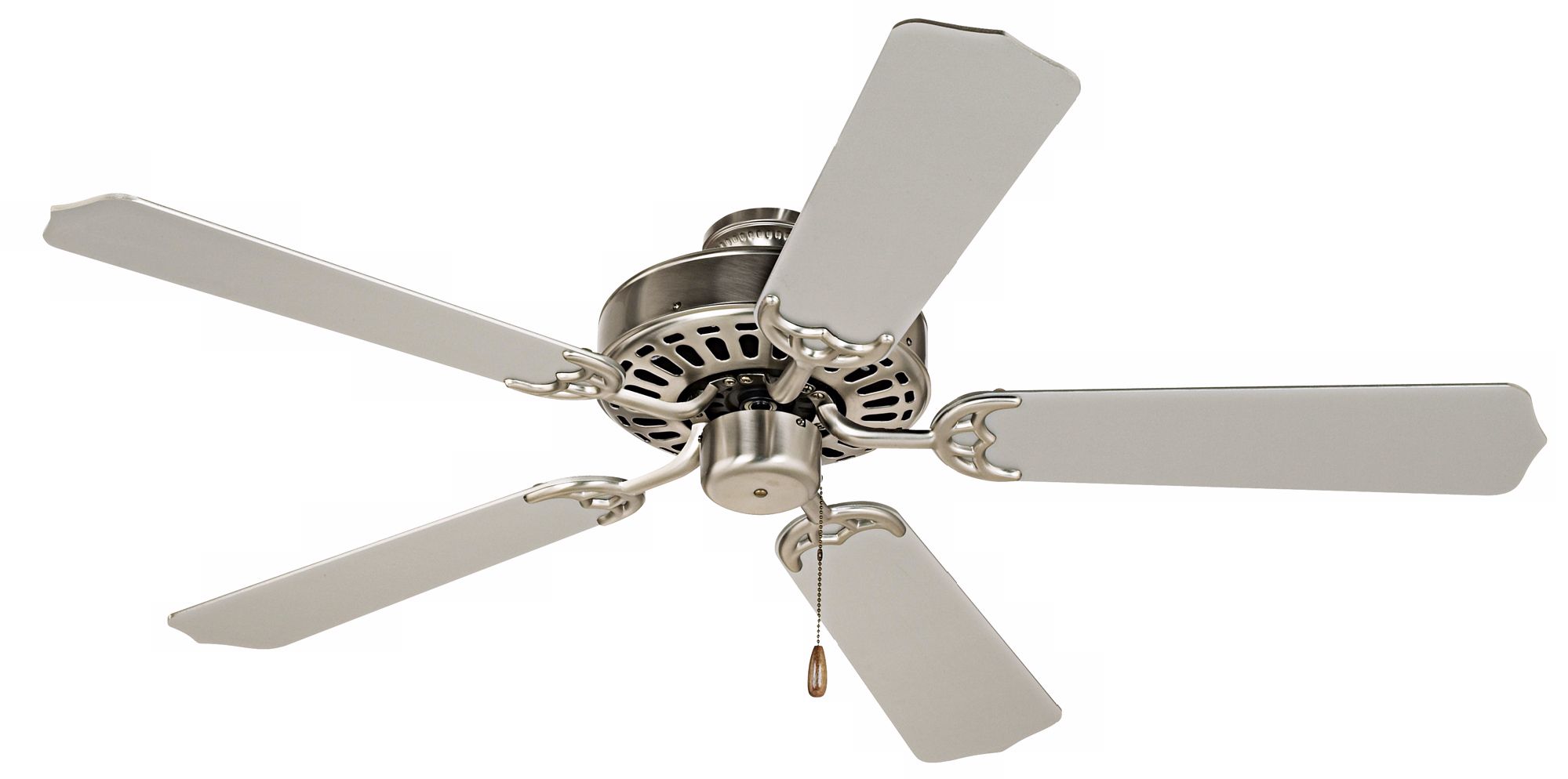 52" White Knight™ Brushed Steel Ceiling Fan