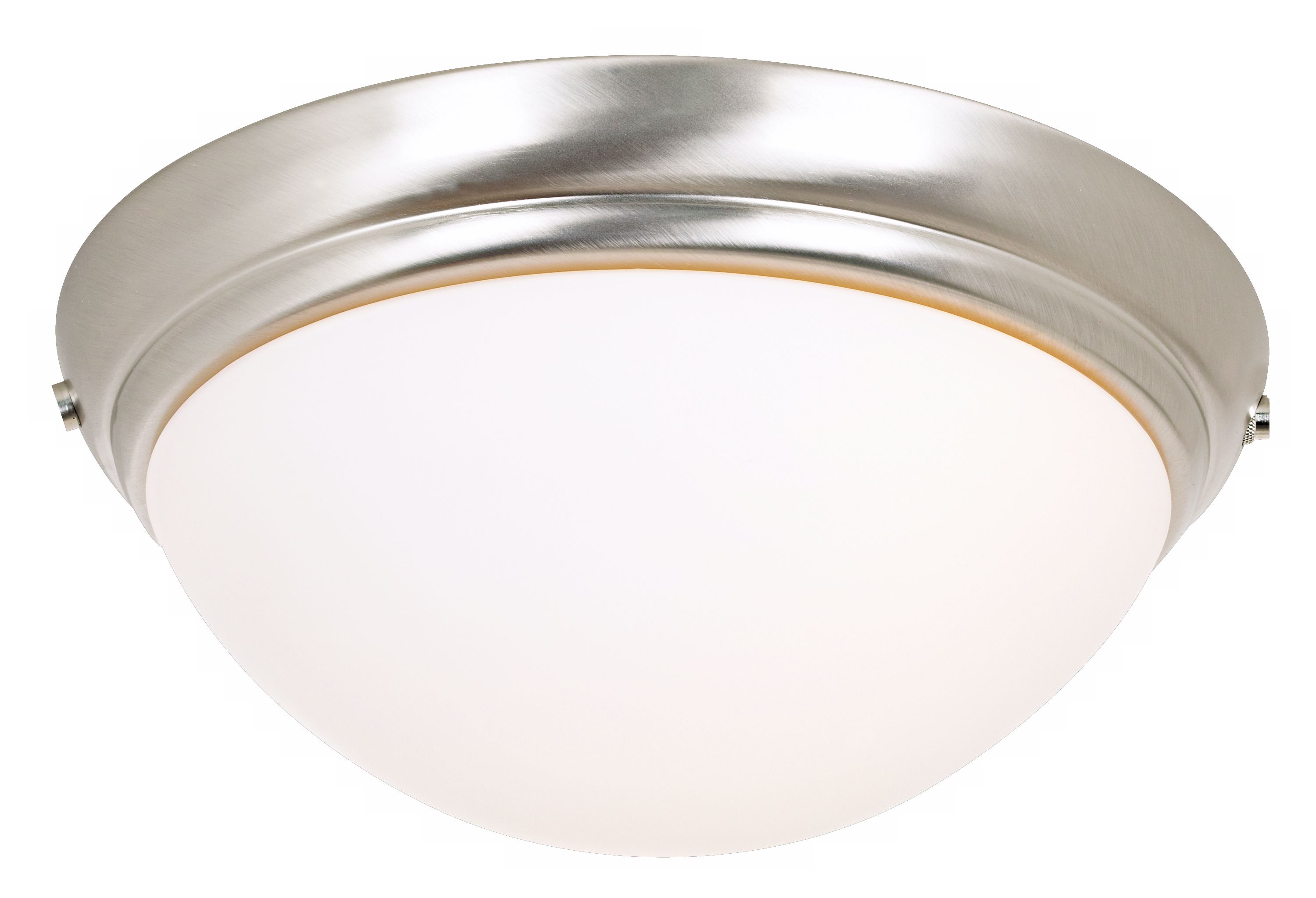 Frosted Glass 11 1/4" Brushed Steel Universal Fan Light Kit