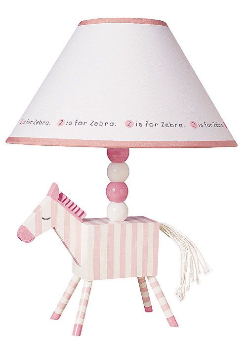 Z Is For Zebra Pink Table Lamp
