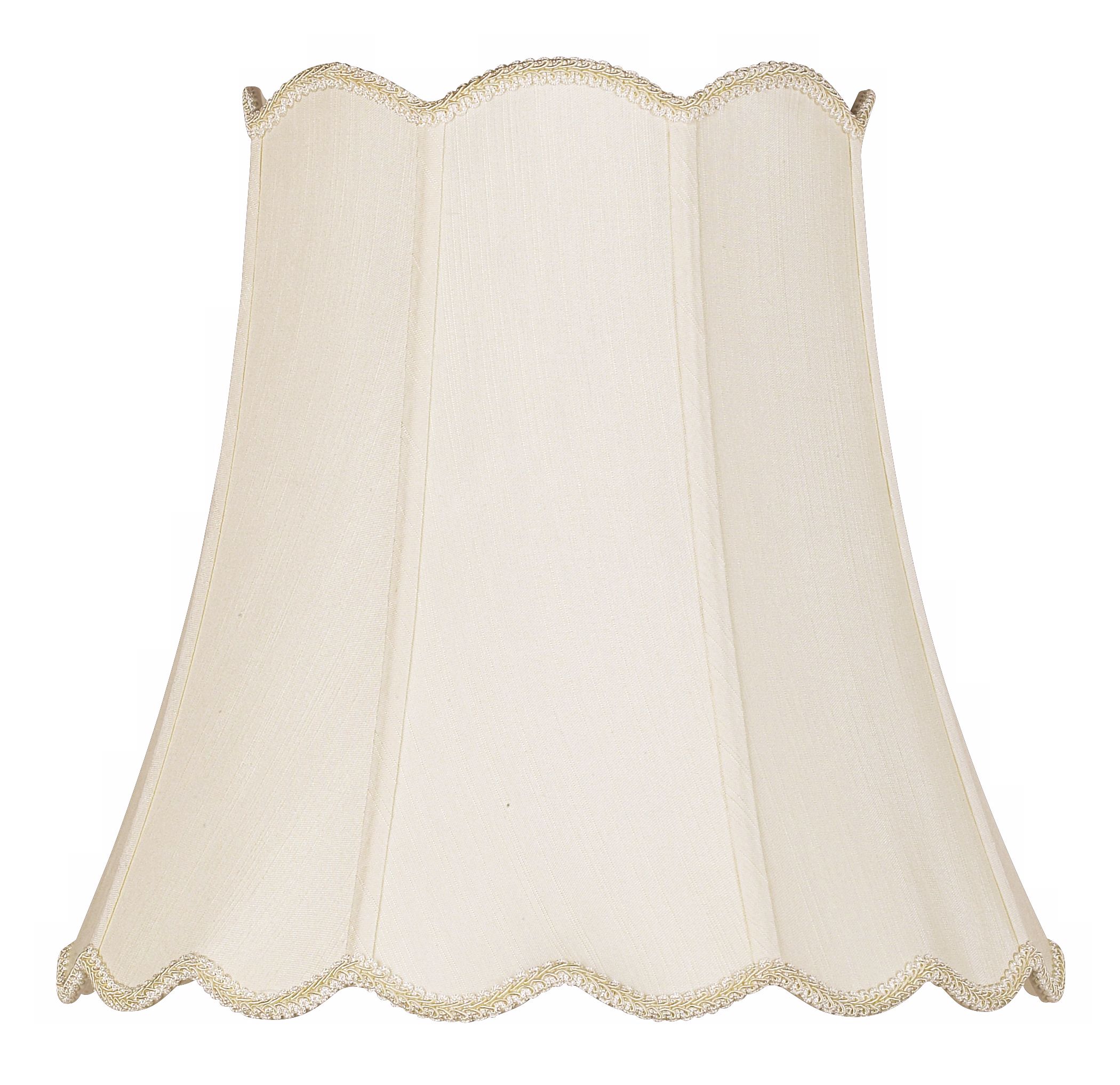 Scallop Bell Creme Lamp Shade 10x16x15 (Spider)