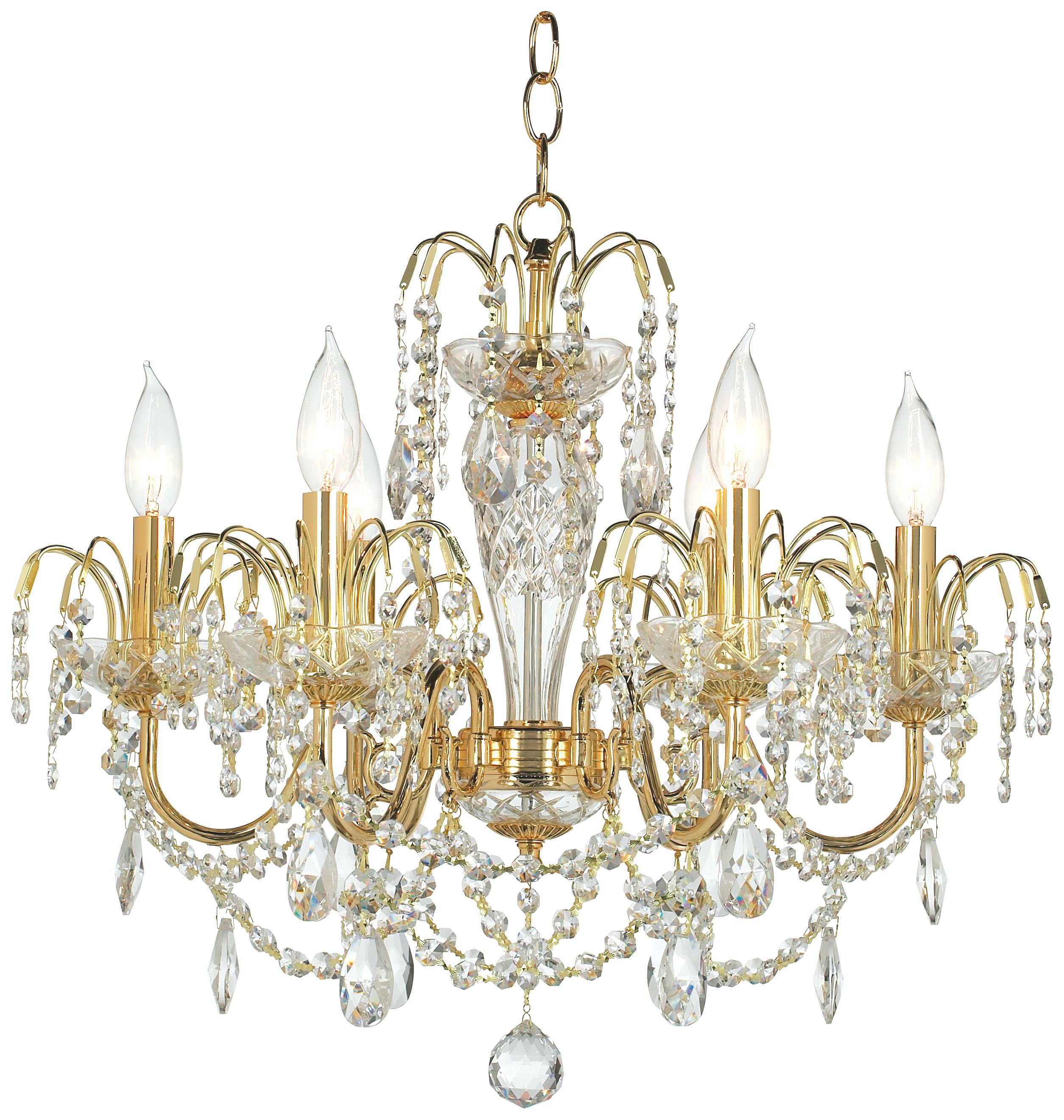 James R. Moder Belair Six Light Crystal Chandelier