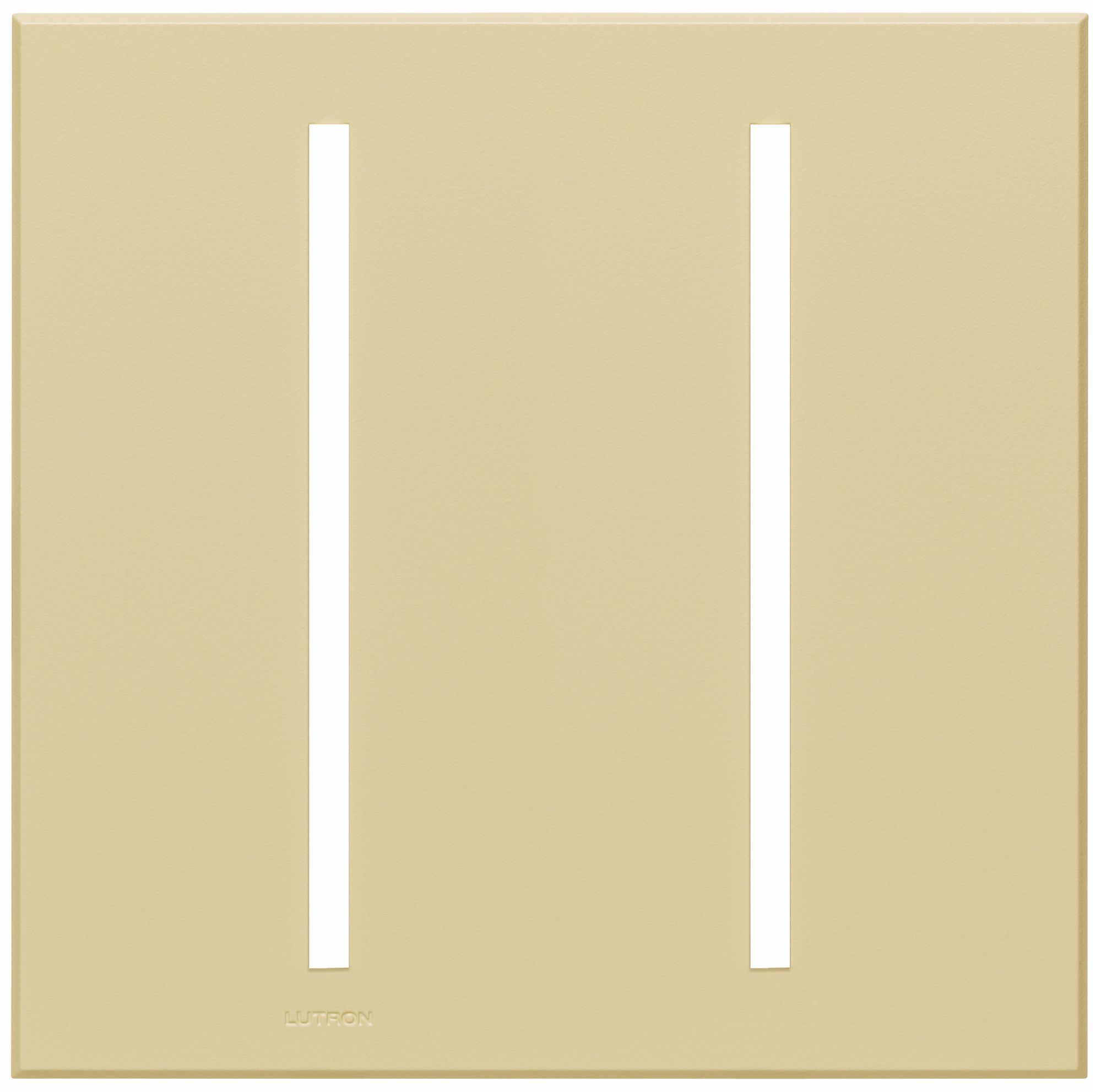 Lutron Vierti Almond Two Gang Screwless Faceplate