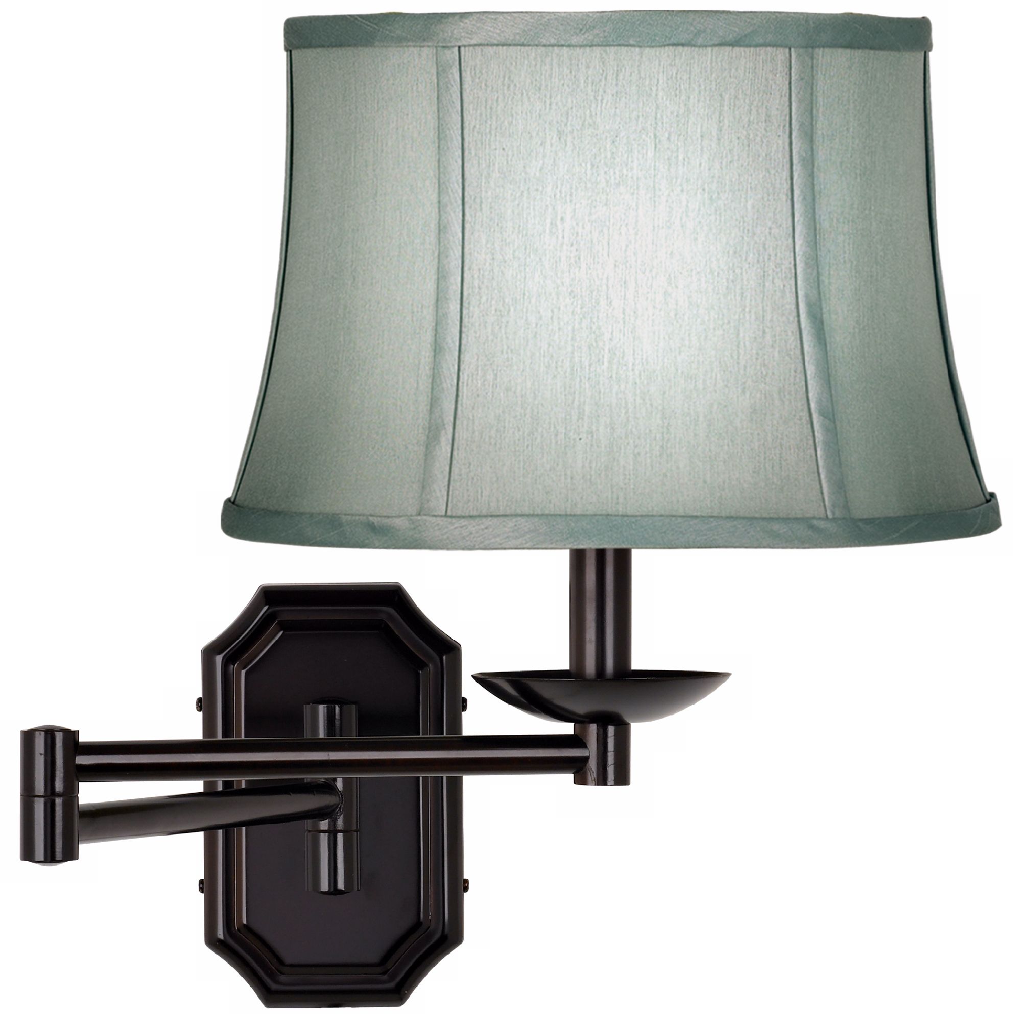 Spa Blue Antique Bronze Plug-In Swing Arm Wall Lamp Base