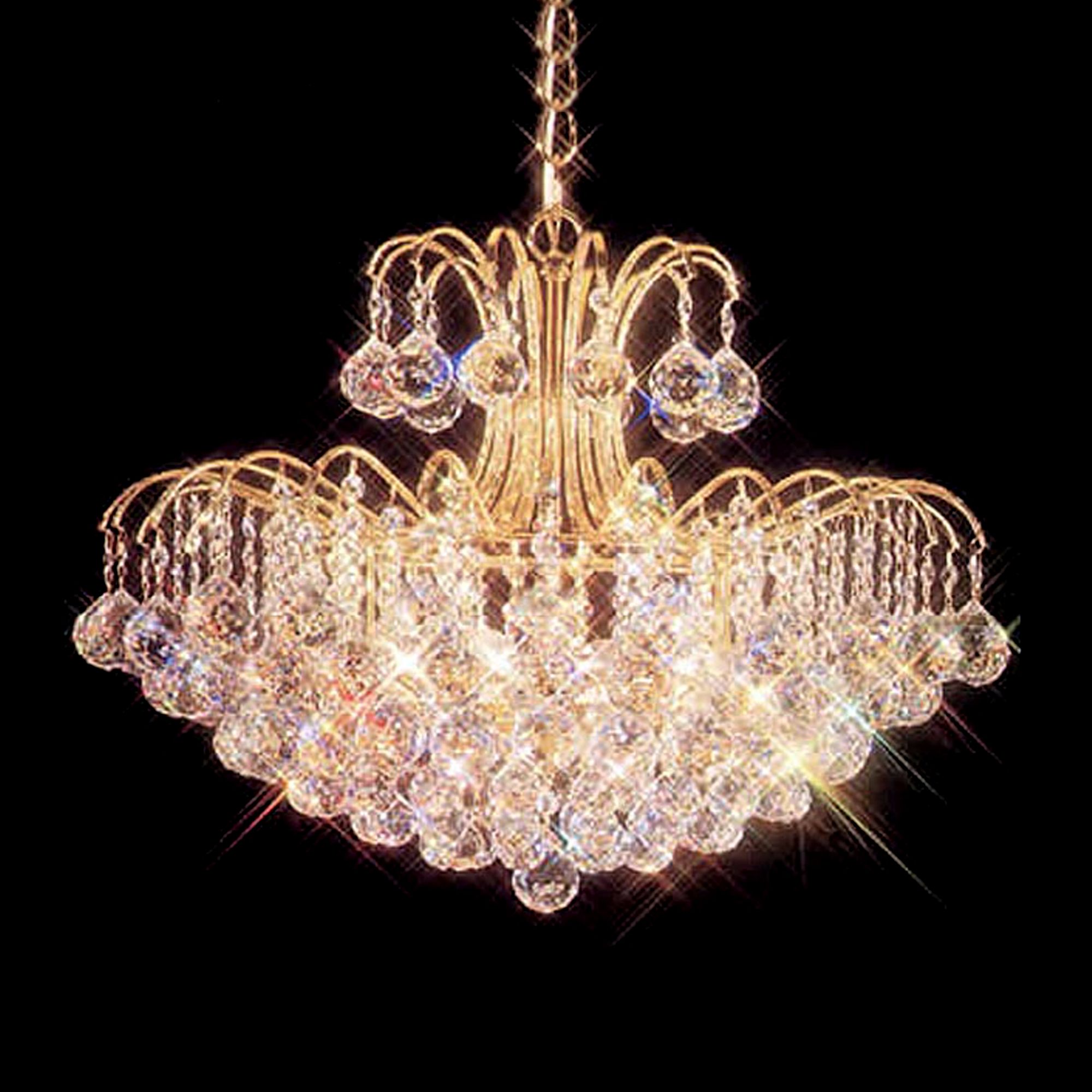 James R. Moder Mardella Sixteen Light Crystal Chandelier