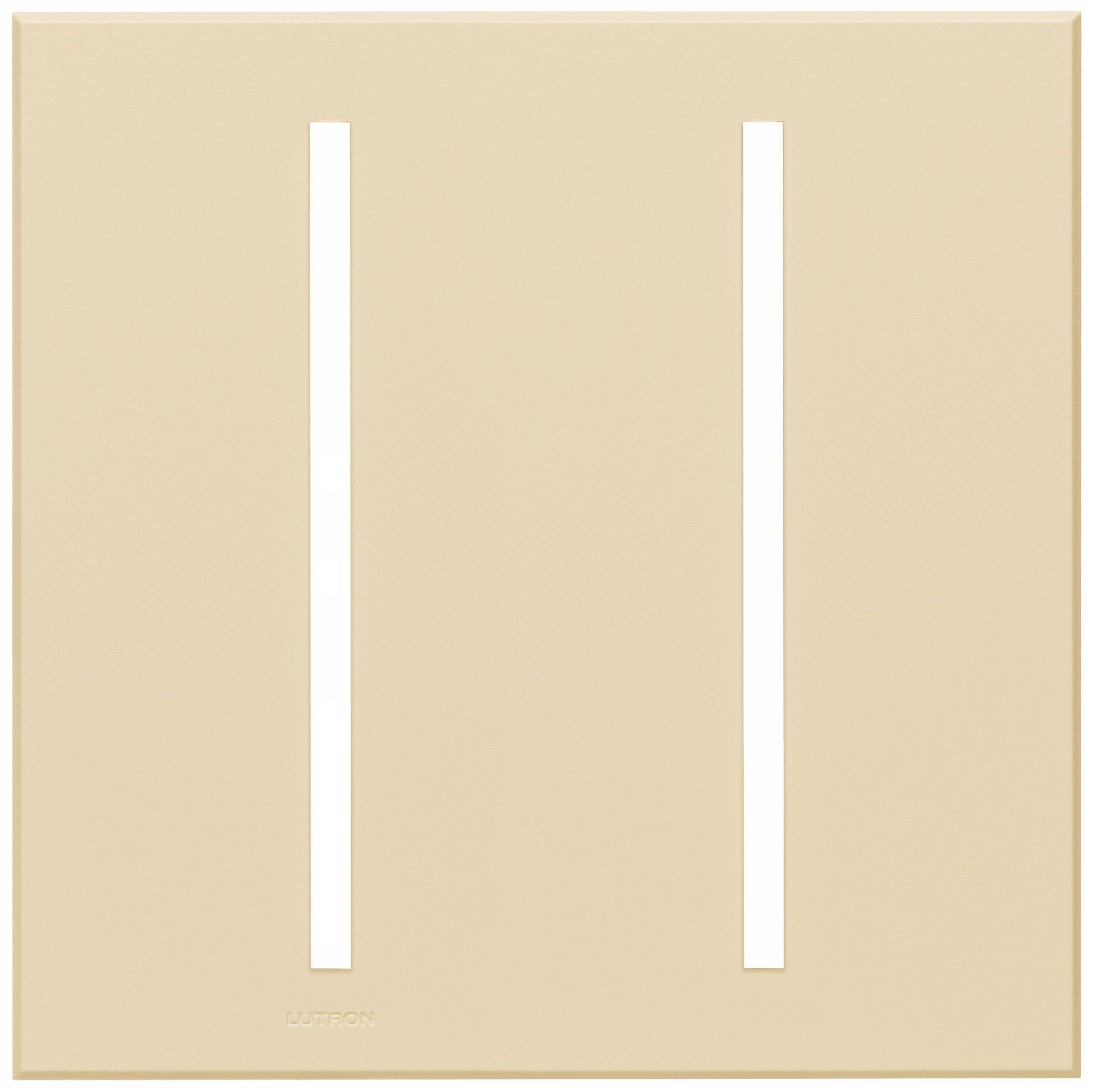 Lutron Vierti Light Almond Two Gang Screwless Faceplate