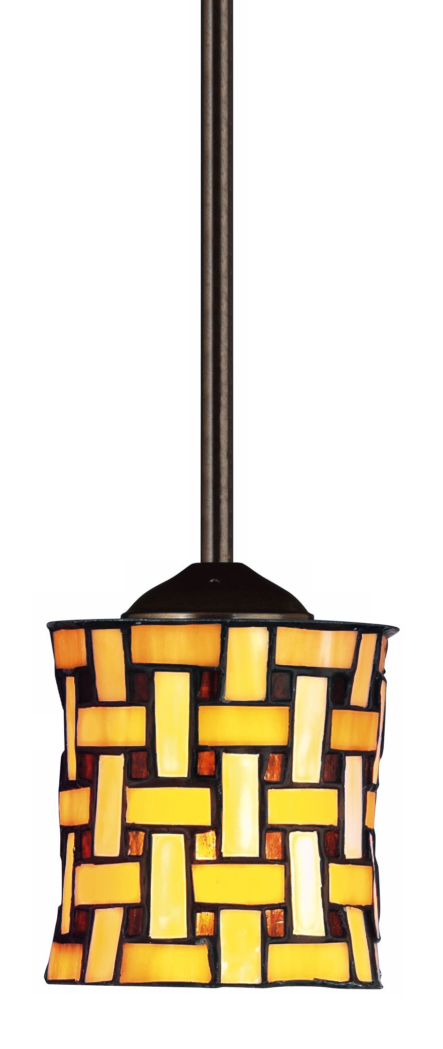 Amber Bronze Woven Mini Pendant Chandelier