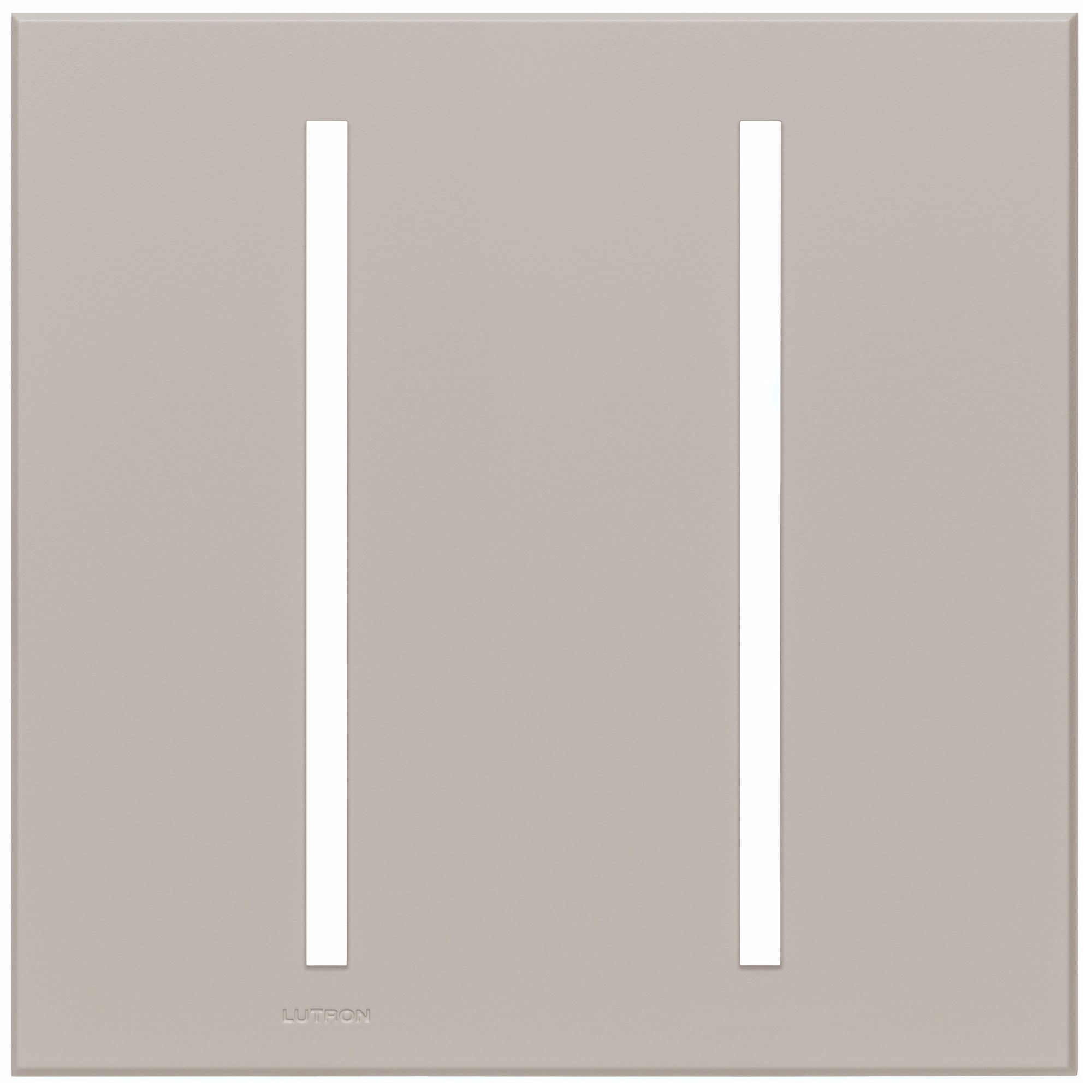 Lutron Vierti Gray Two Gang Screwless Faceplate