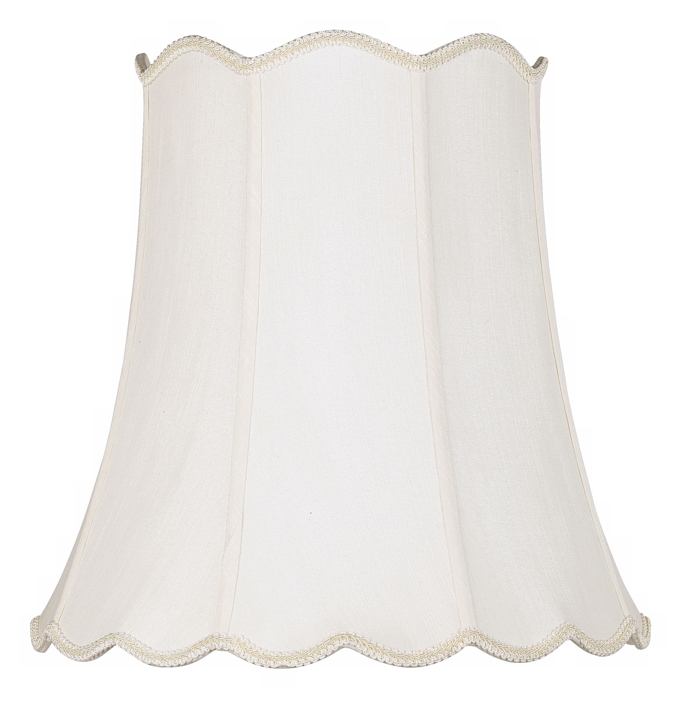 White Scallop Bell Lamp Shade 12x18x18 (Spider)
